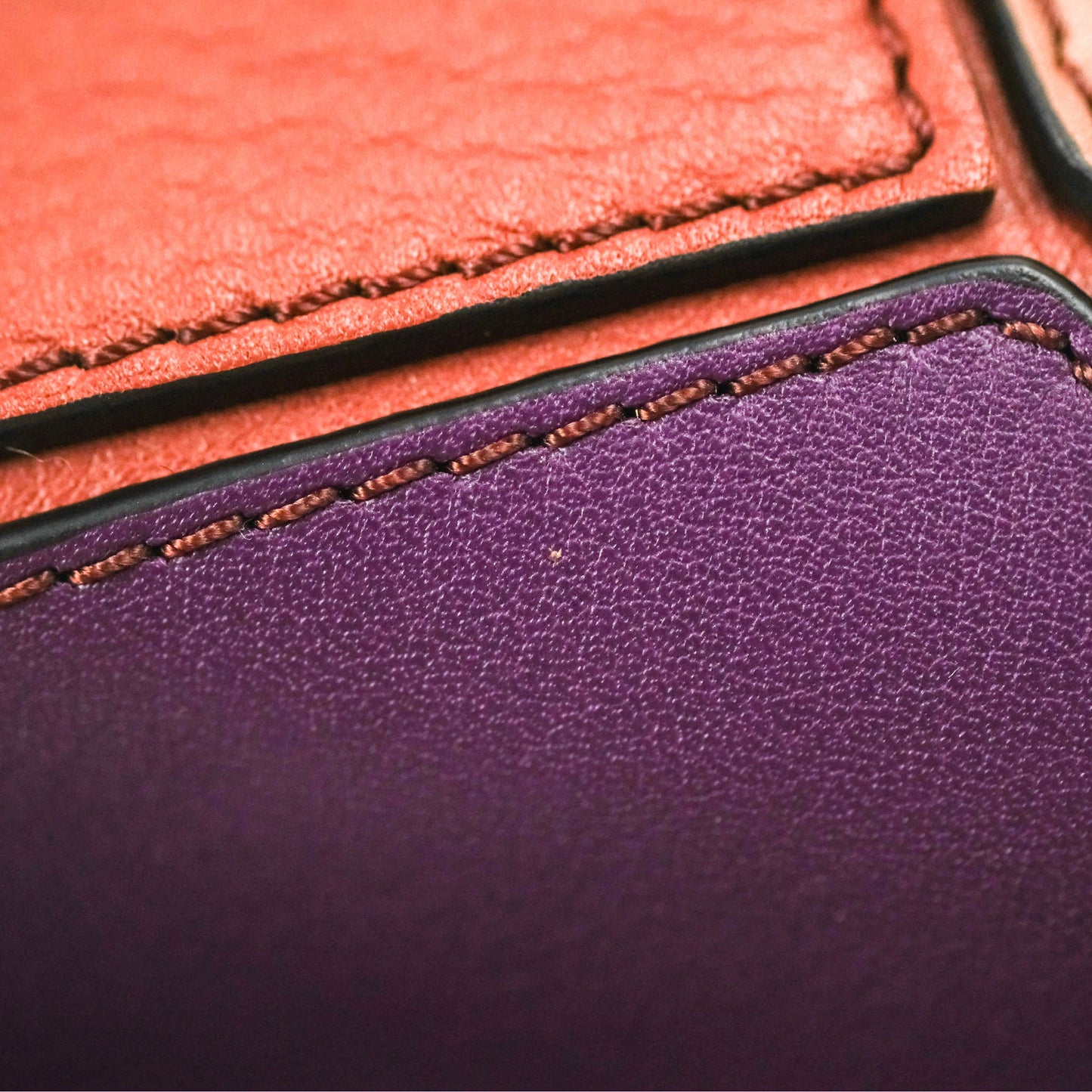 Loewe Mini Puzzle Bag Dark Rust/Dark Purple Calfskin