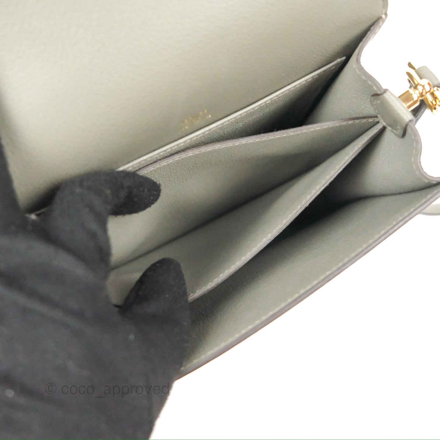 Hermès Roulis Mini 18 Gris Meyer 0L Evercolor Permabrass Hardware