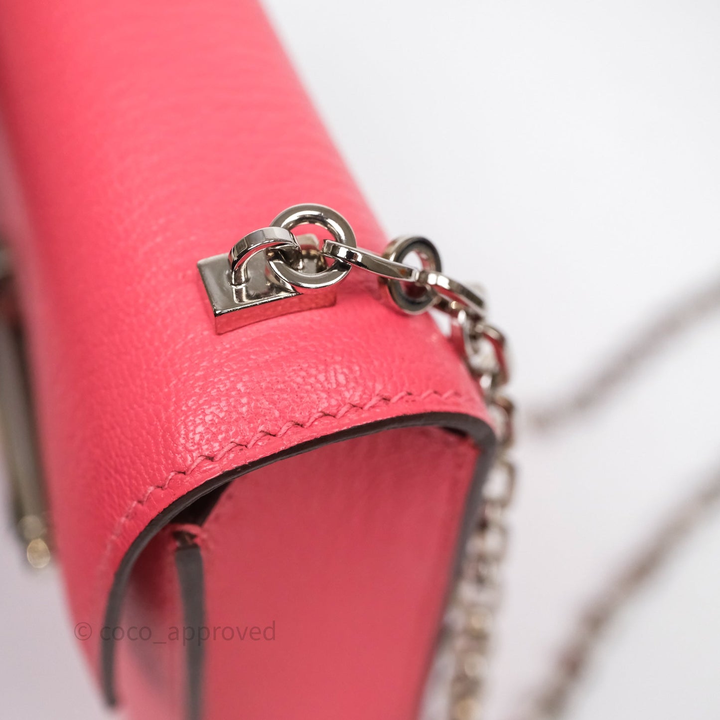 Hermès Mini Verrou Chaine Bag Rose Lipstick U5 Chevre Mysore Palladium Hardware