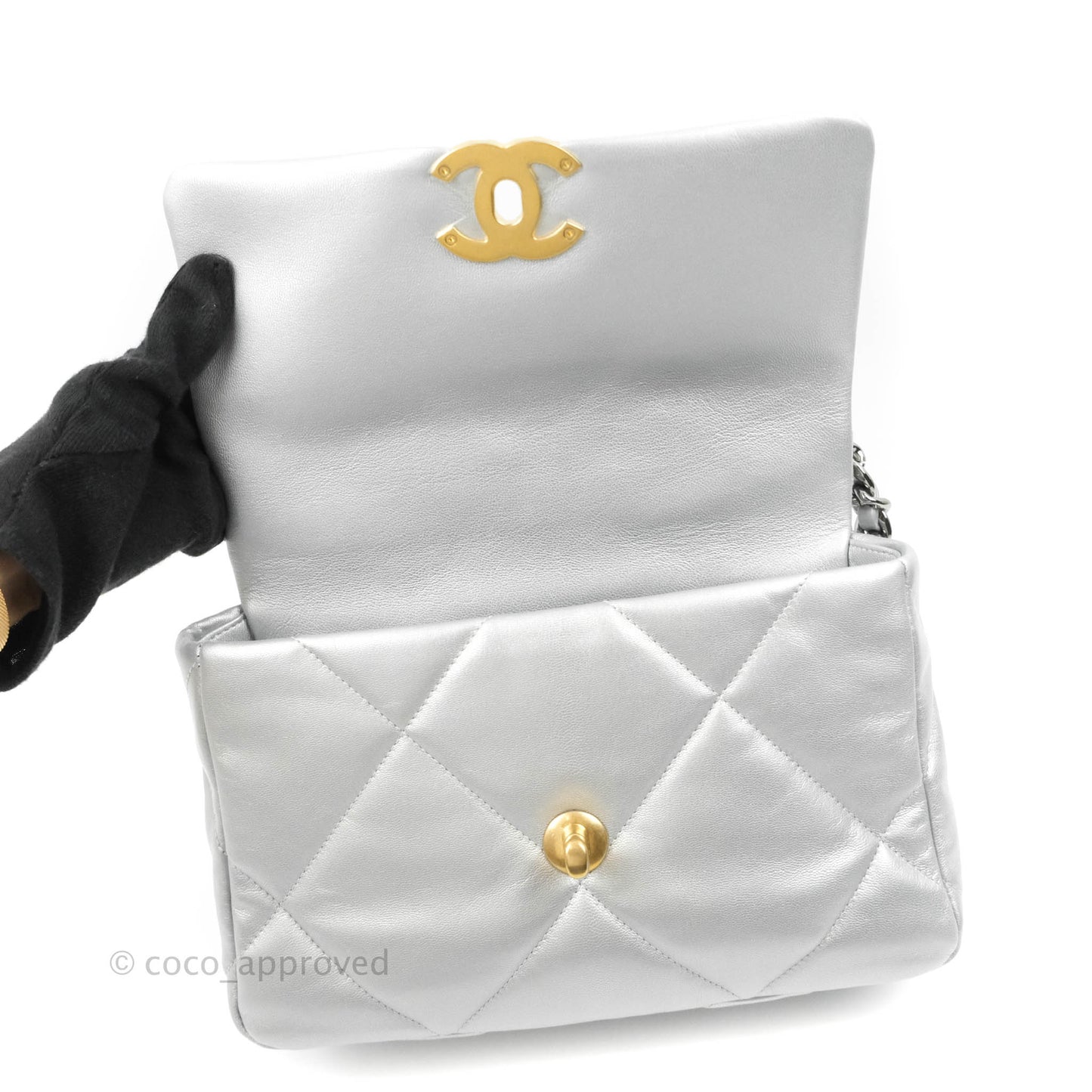 Chanel 19 Small Silver Mixed Hardware 20B