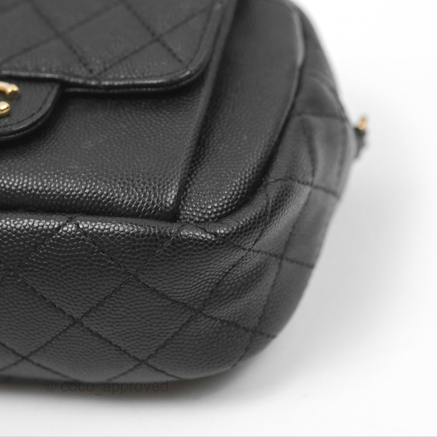 Chanel CC Day Camera Bag Black Caviar Gold Hardware
