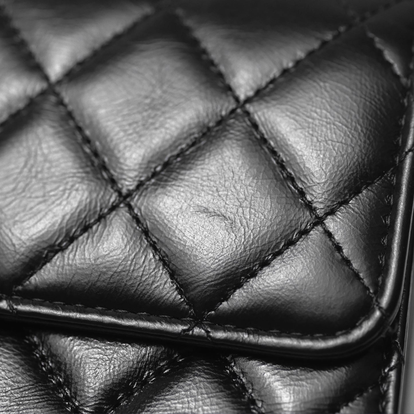 Chanel Mini Crystal Top Handle Wallet On Chain WOC Black Calfskin Gun Metal Hardware 23K