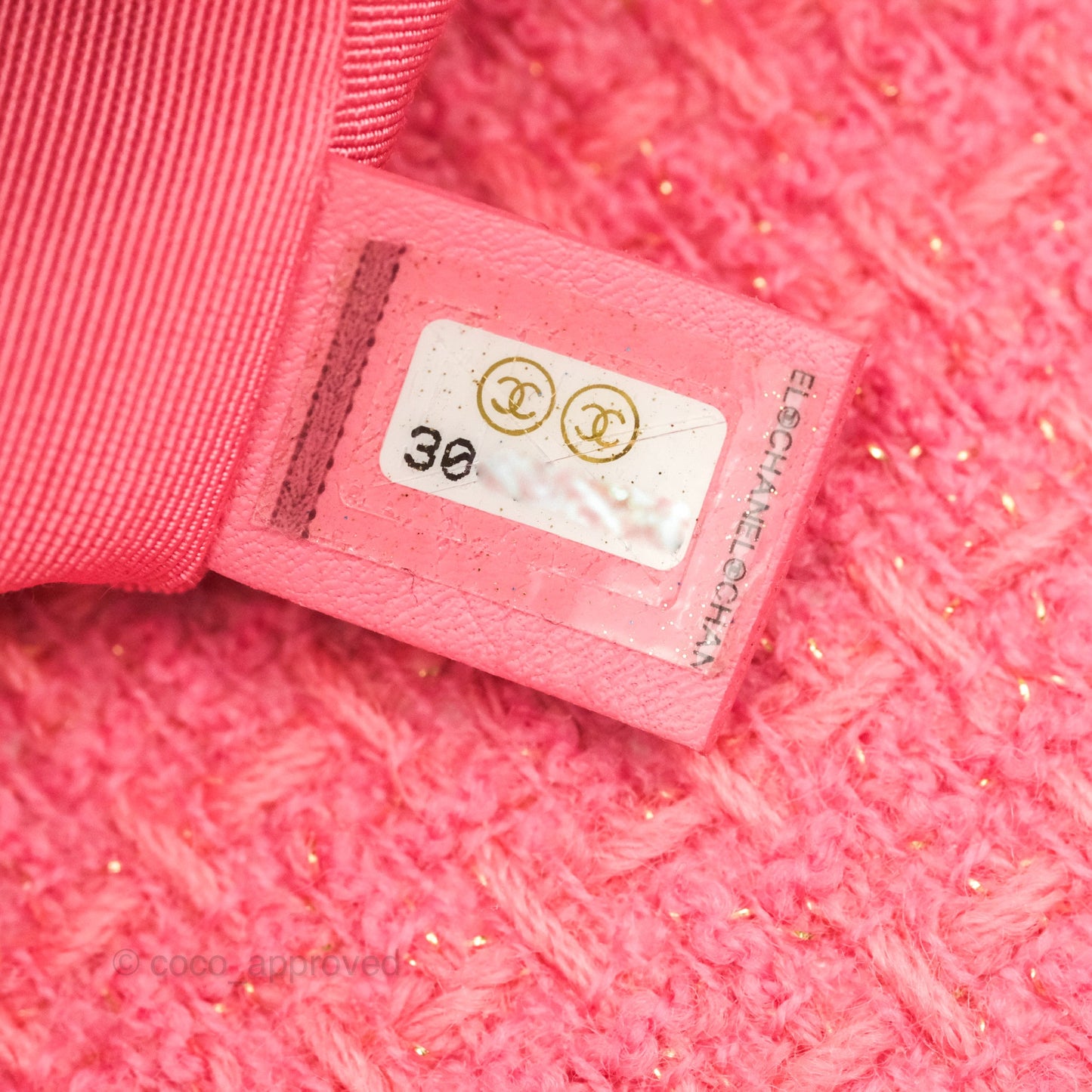 Chanel 19 Small Tweed Pink Glitter Mixed Hardware