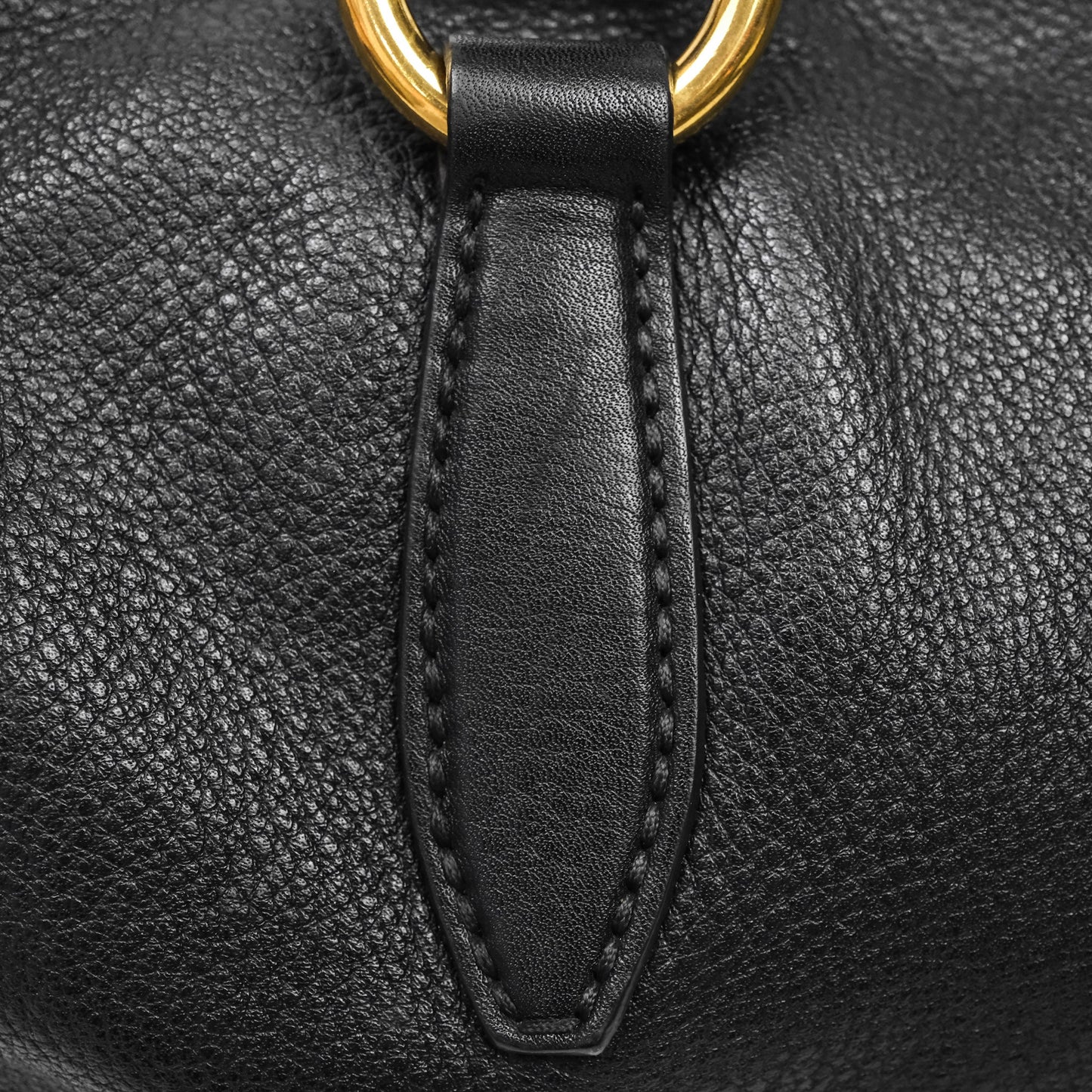 Miu Miu Vitello Tote Bag Black Gold Hardware