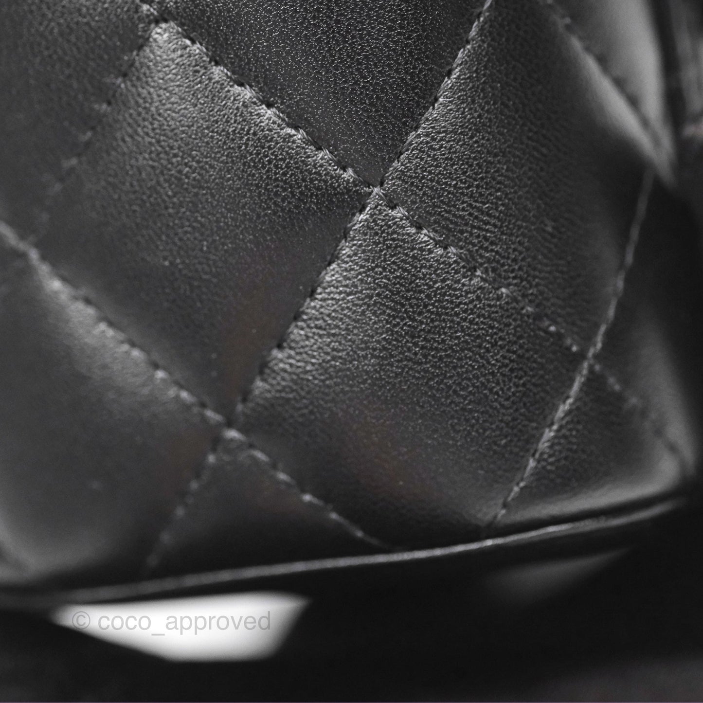 Chanel Mini Top Handle Vanity With Chain Black Lambskin Gold Hardware