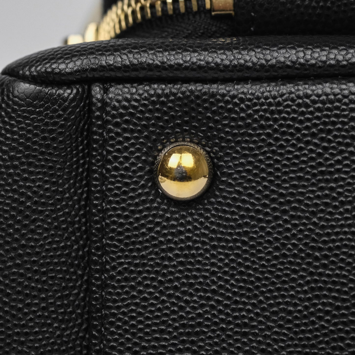 Chanel Small Business Affinity Shopping Bag Black Caviar Gold Hardware