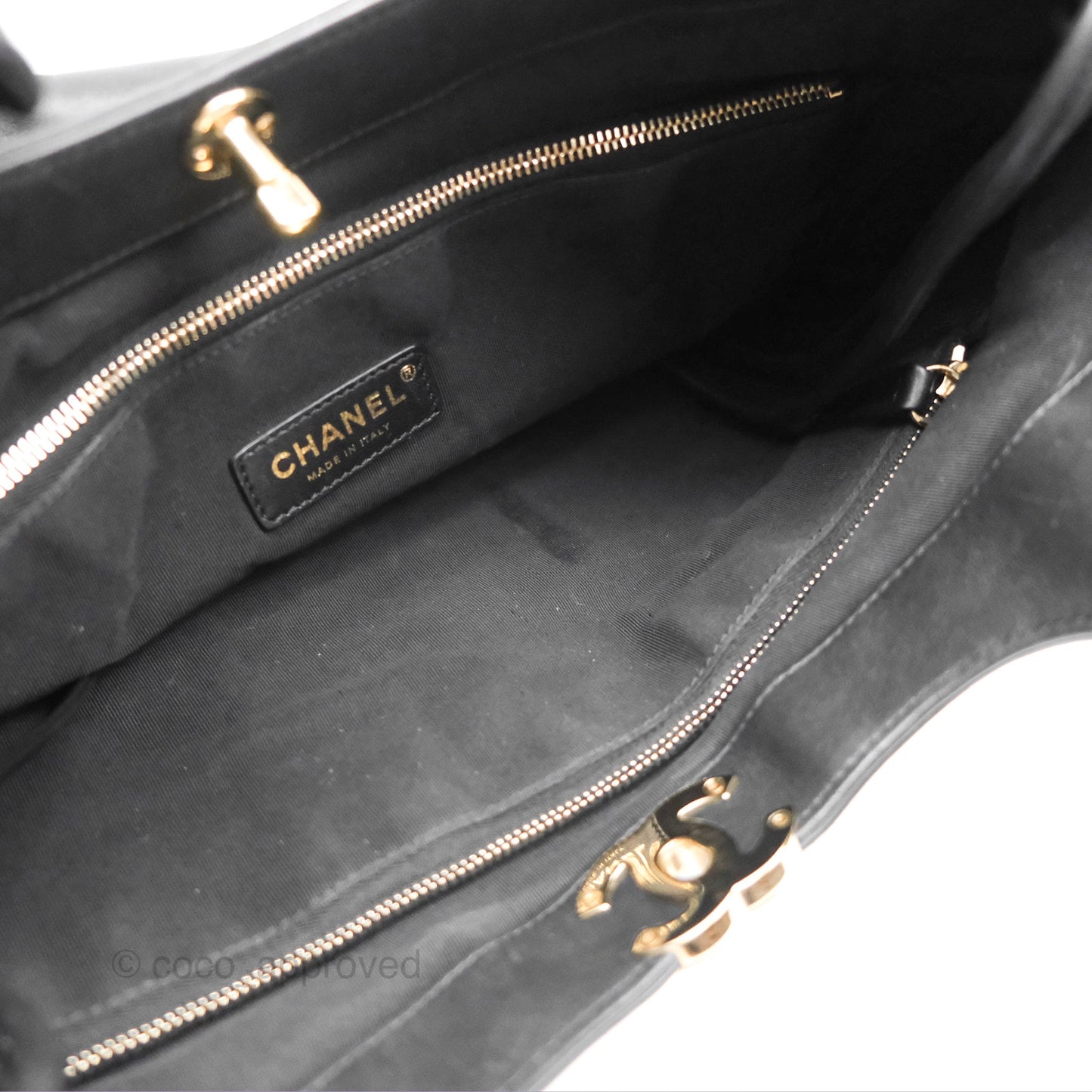 Chanel 31 Large Shopping Bag Black Aged Calfskin