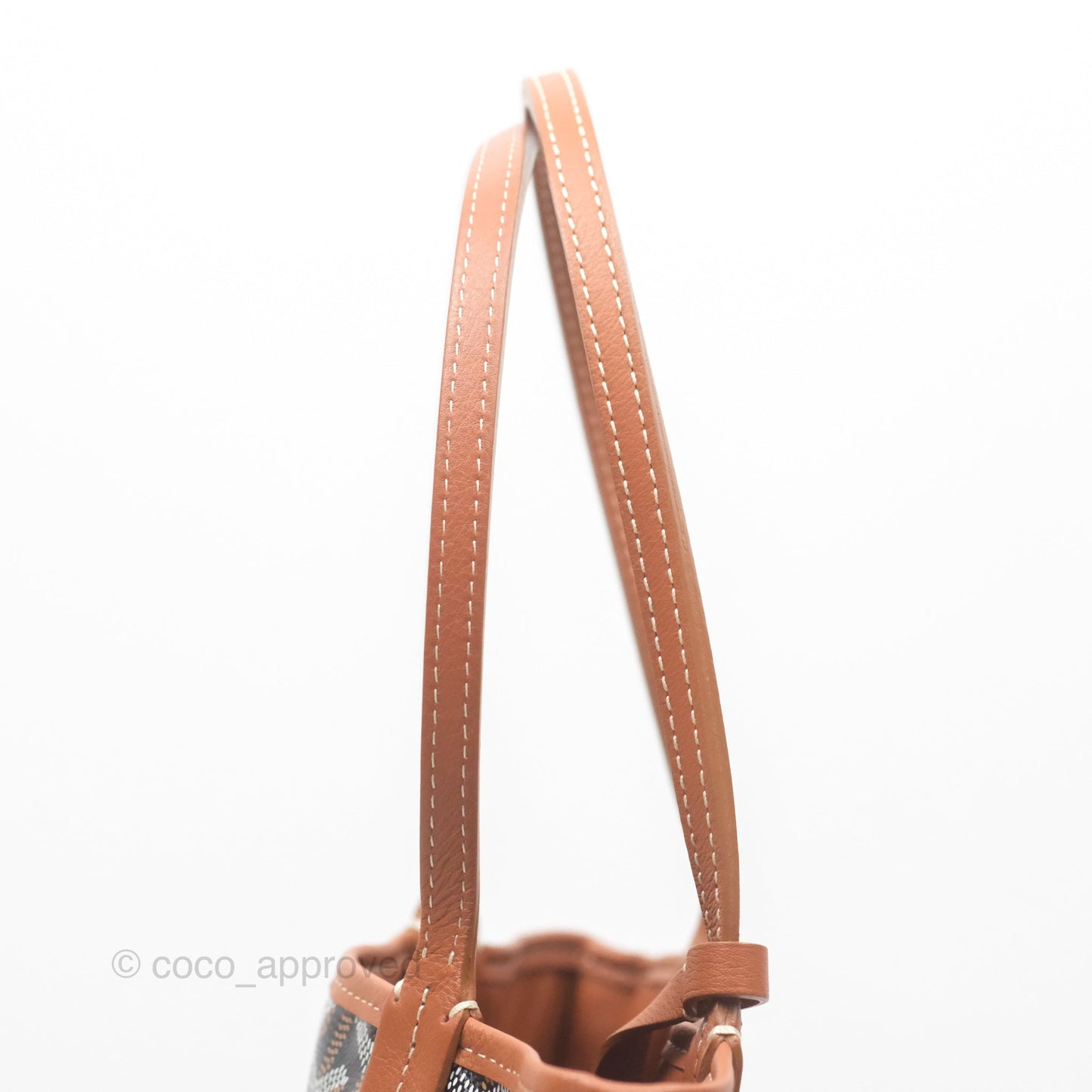 Goyard Anjou Mini Bag Goyardine Canvas Black/ Tan