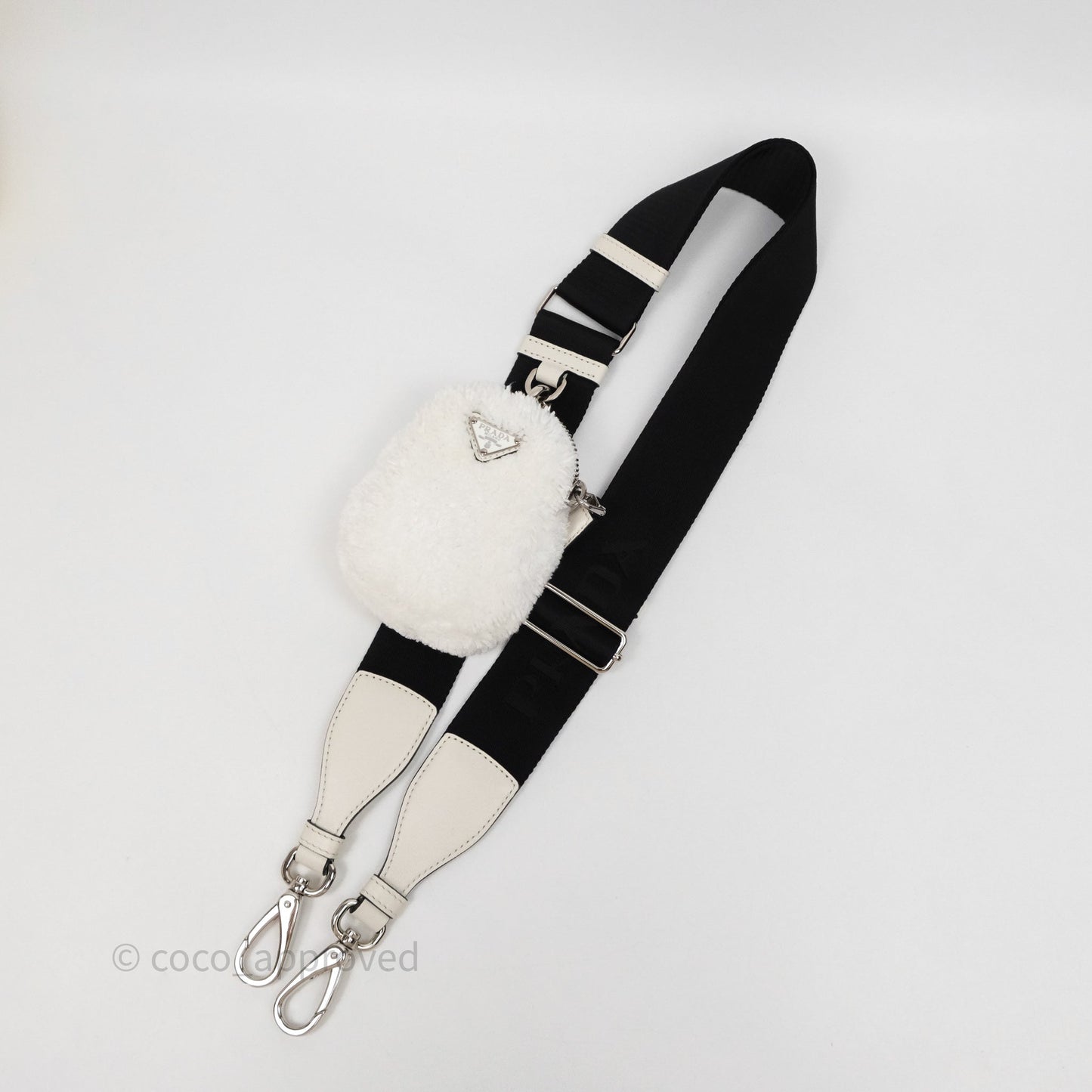 Prada Spugna Triangle White Bag