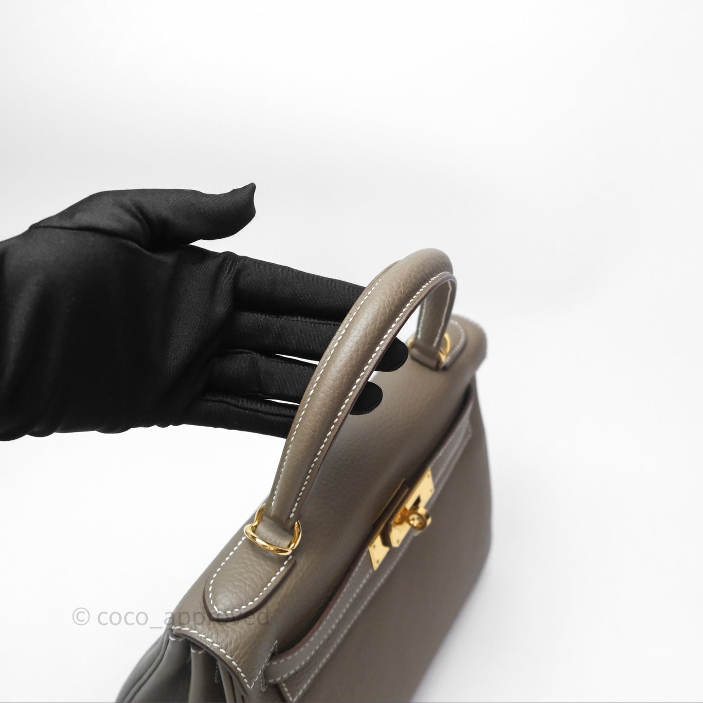 Hermès Kelly II 28 Retourne Etoupe 18 Clemence Gold Hardware