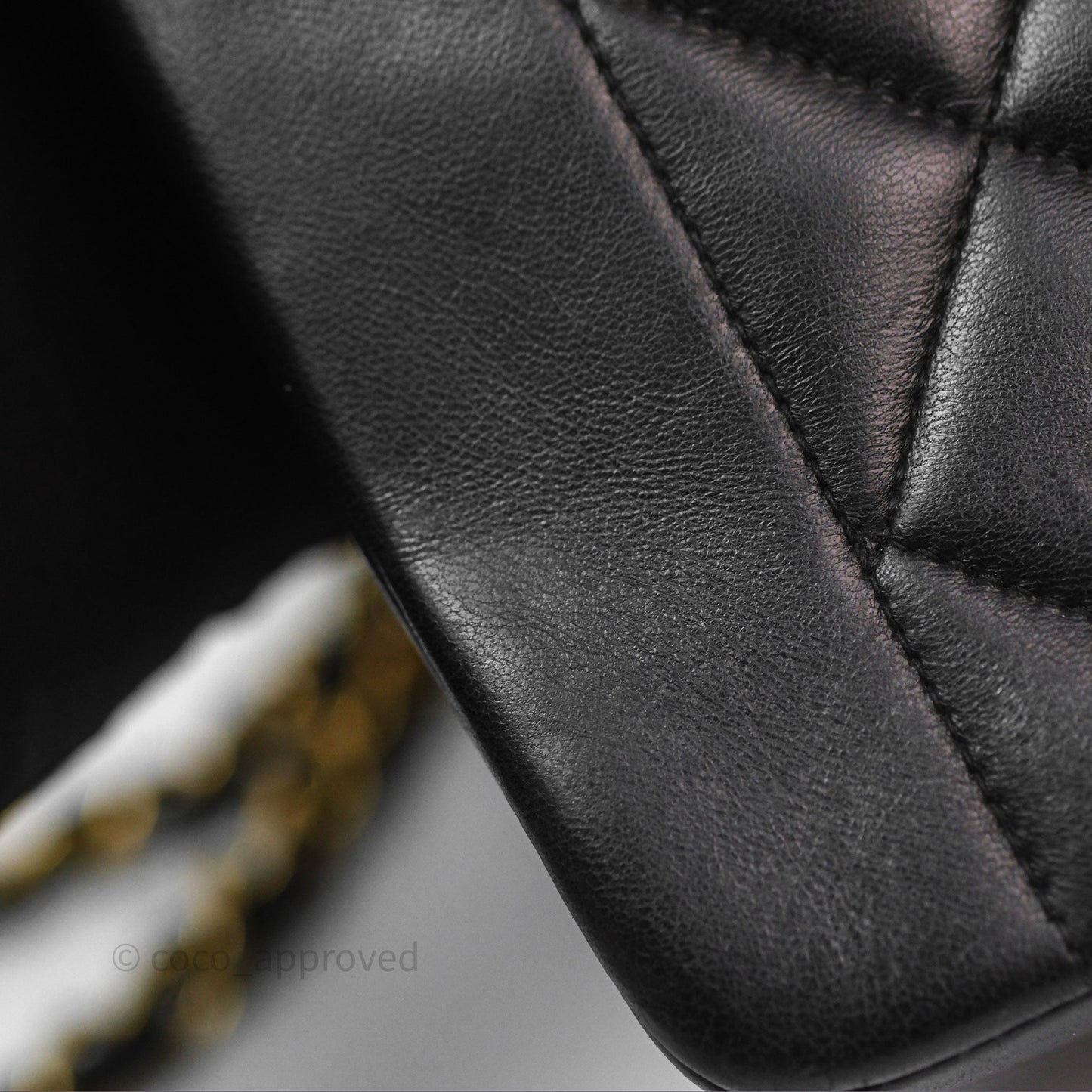 Chanel Vintage Quilted Small Classic Diana Flap Bag Black Lambskin 24K Gold Hardware