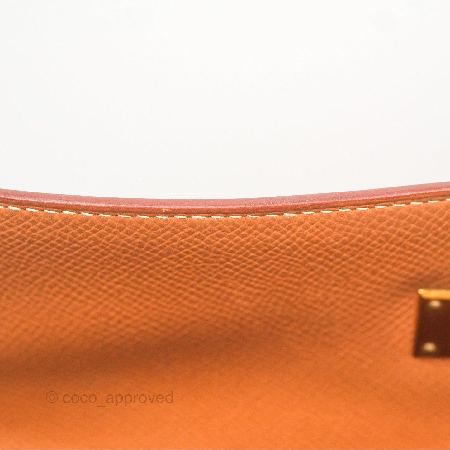 Hermès Kelly 32 Sellier Gold Epsom Gold Hardware