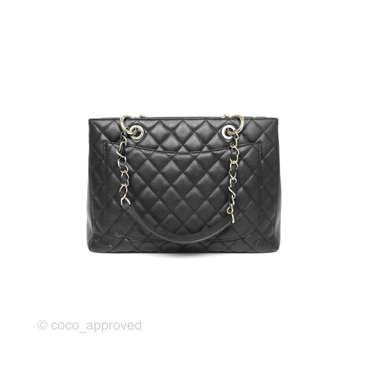 Chanel GST Black Caviar Silver Hardware