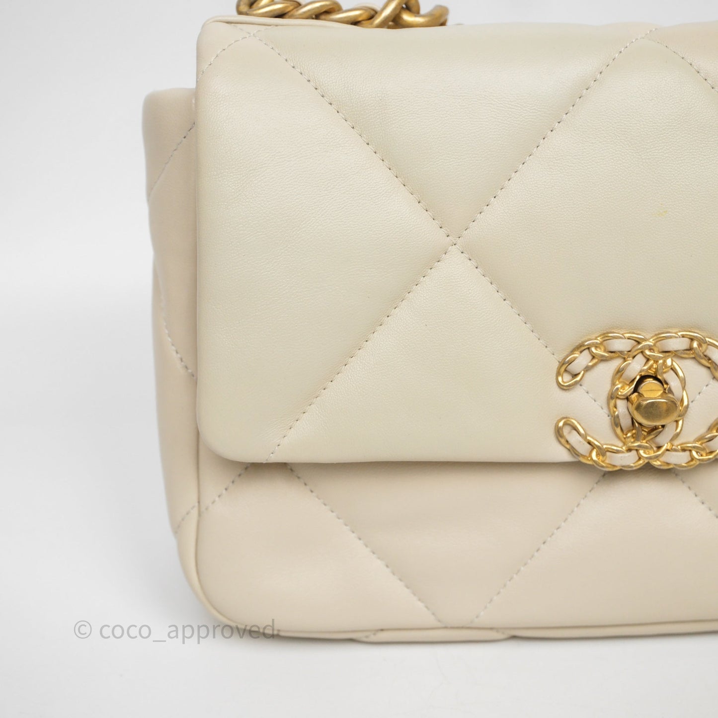 Chanel 19 Small Ivory Mixed Hardware