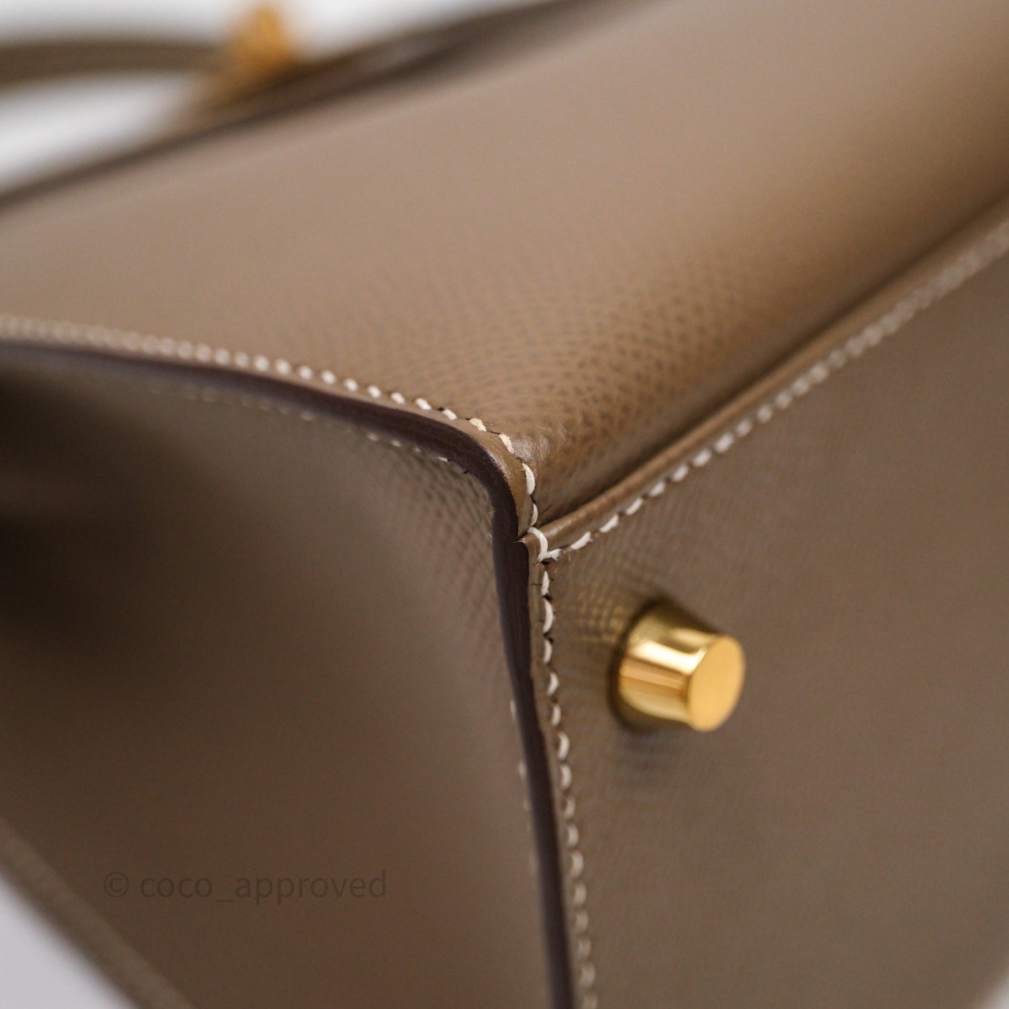 Hermès Kelly 28 Etoupe Epsom Gold Hardware