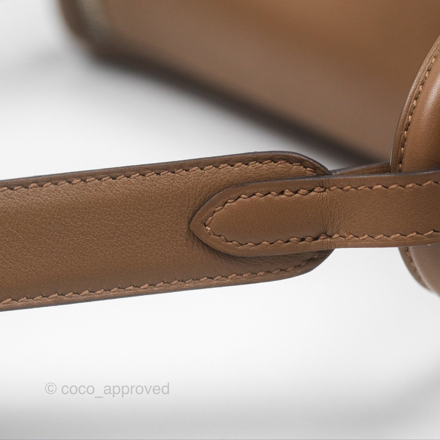 Hermès Mini Lindy 20 Verso Swift Alezan 3G / Biscuit 48 Palladium Hardware