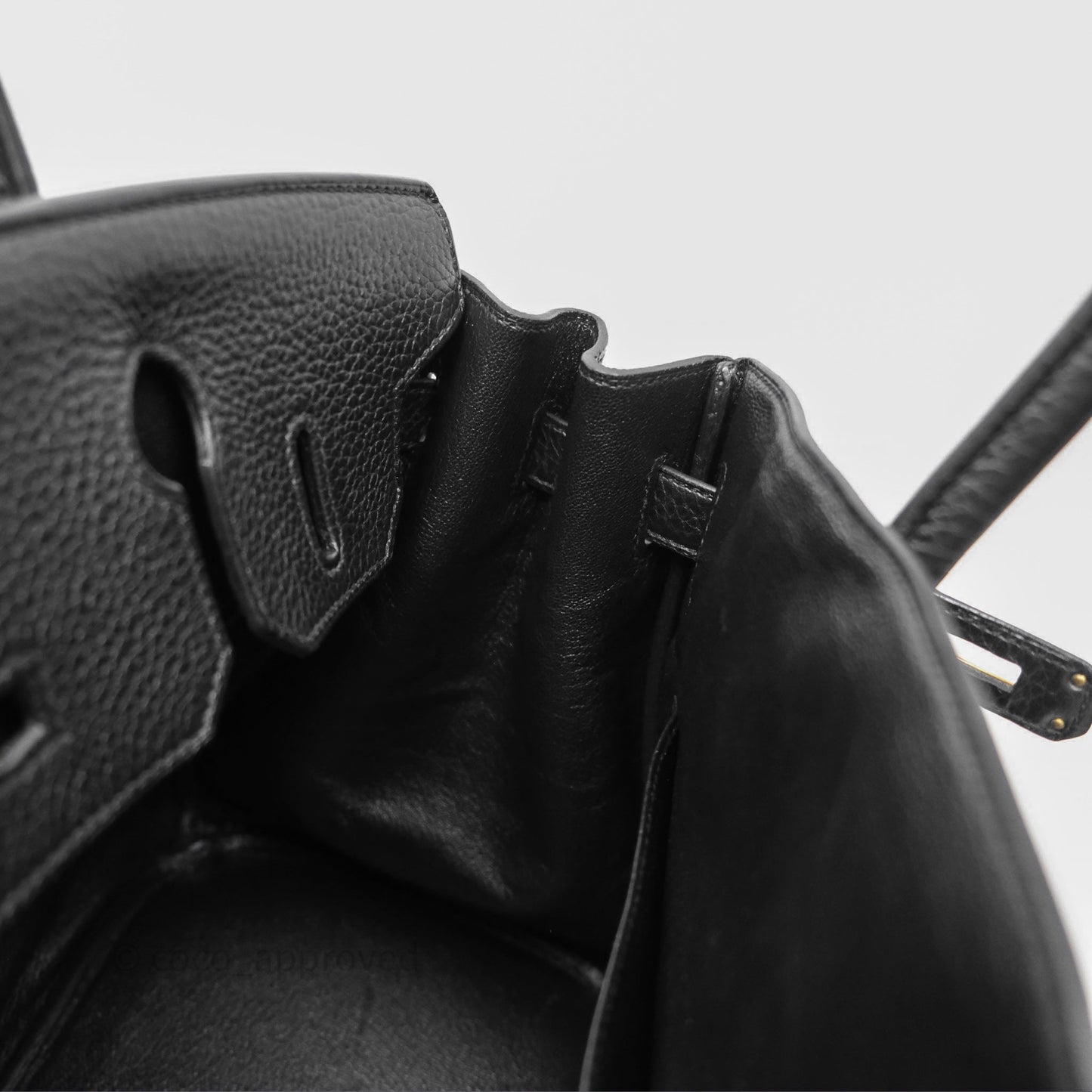 Hermès Birkin 30 Retourne Noir 89 Clemence Gold Hardware