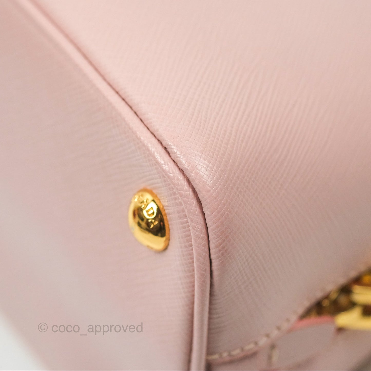 Prada Small Promenade Bag Saffiano Lux Light Pink