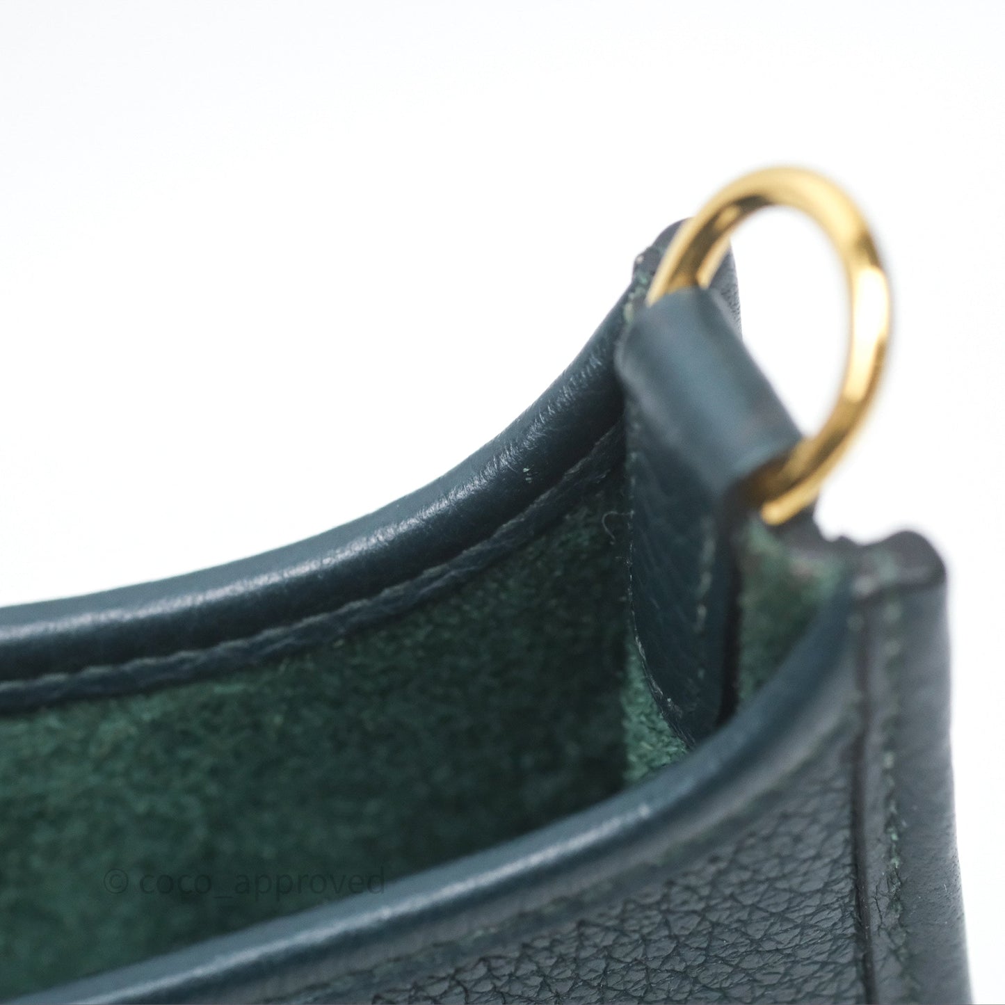 Hermès Mini Evelyne 16 Vert Cypres 6O Clemence Gold Hardware