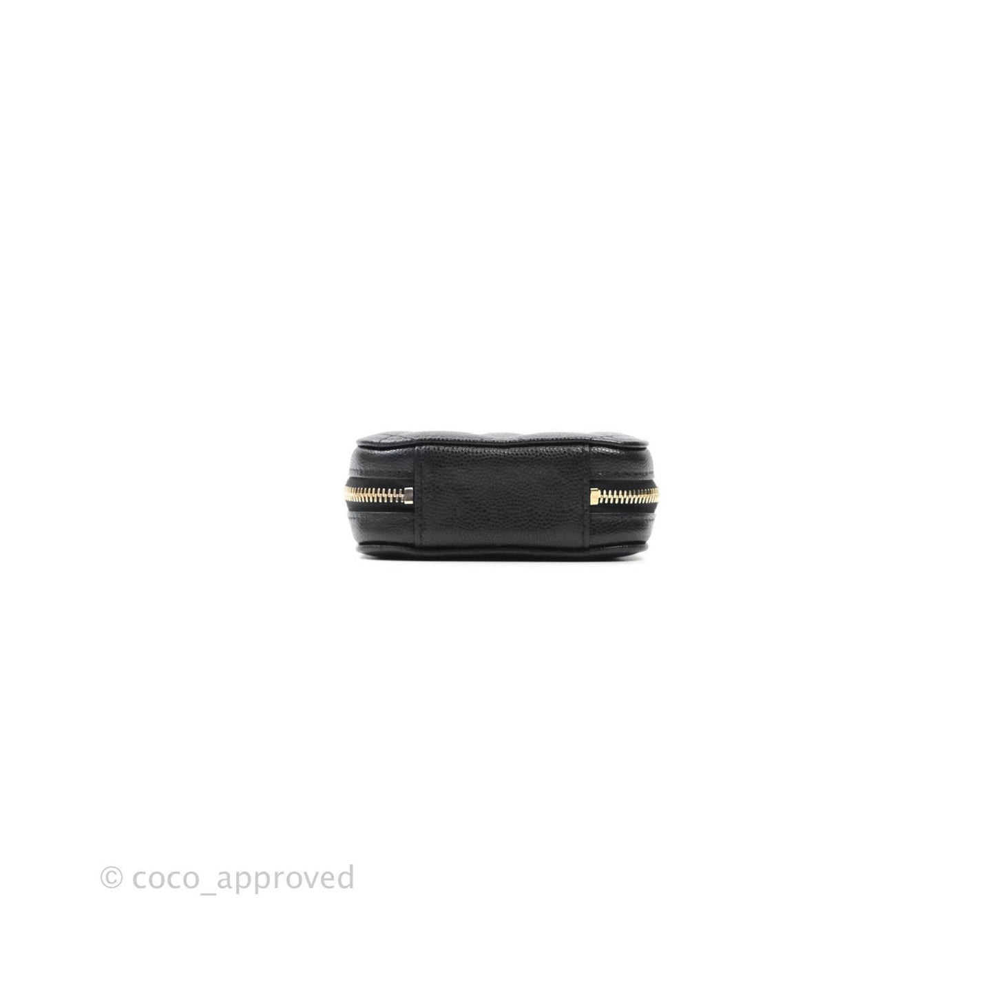 Chanel Quilted Classic Clutch With Chain Black Caviar Light Gold Hardware