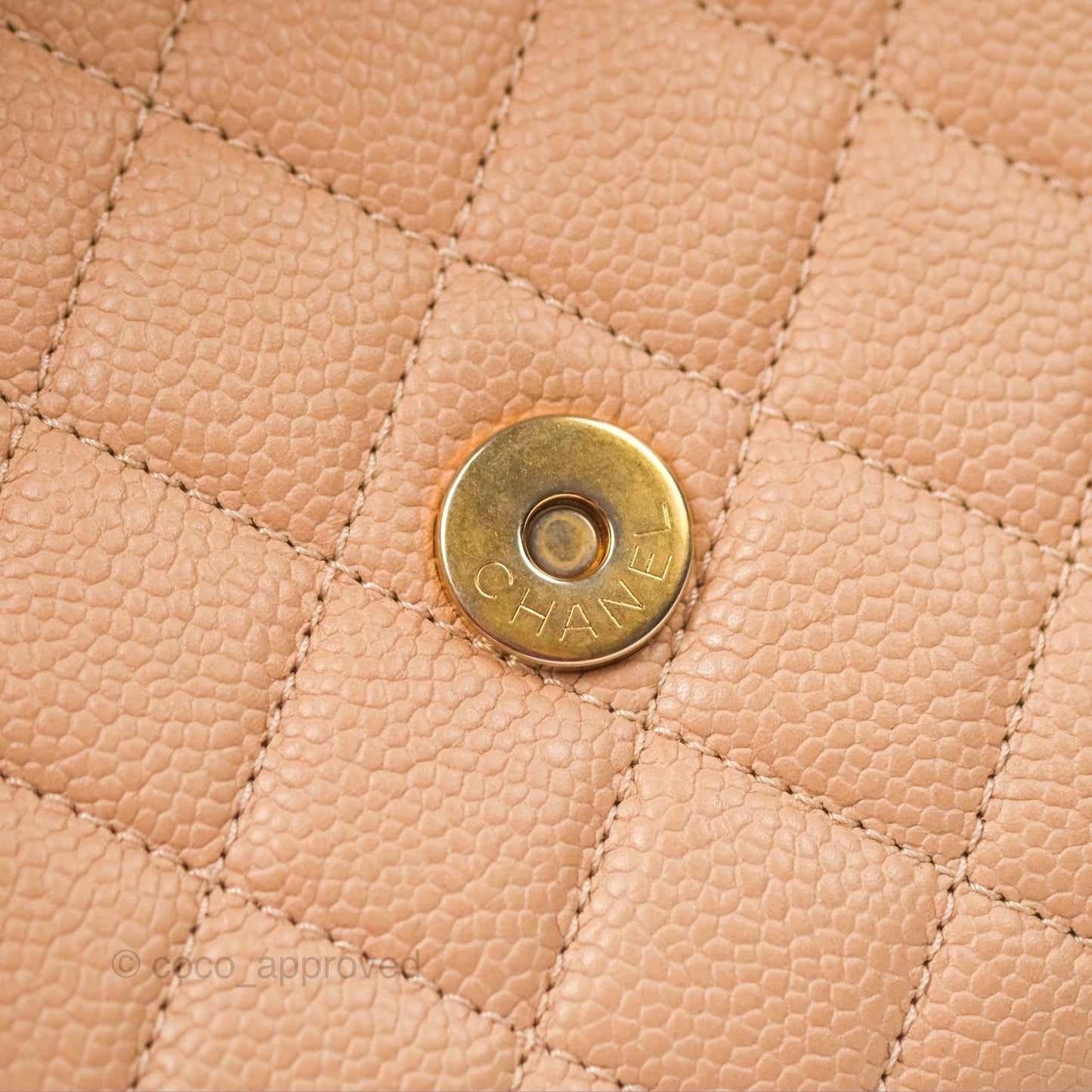 Chanel Quilted Small CC Filigree Flap Beige Black Caviar