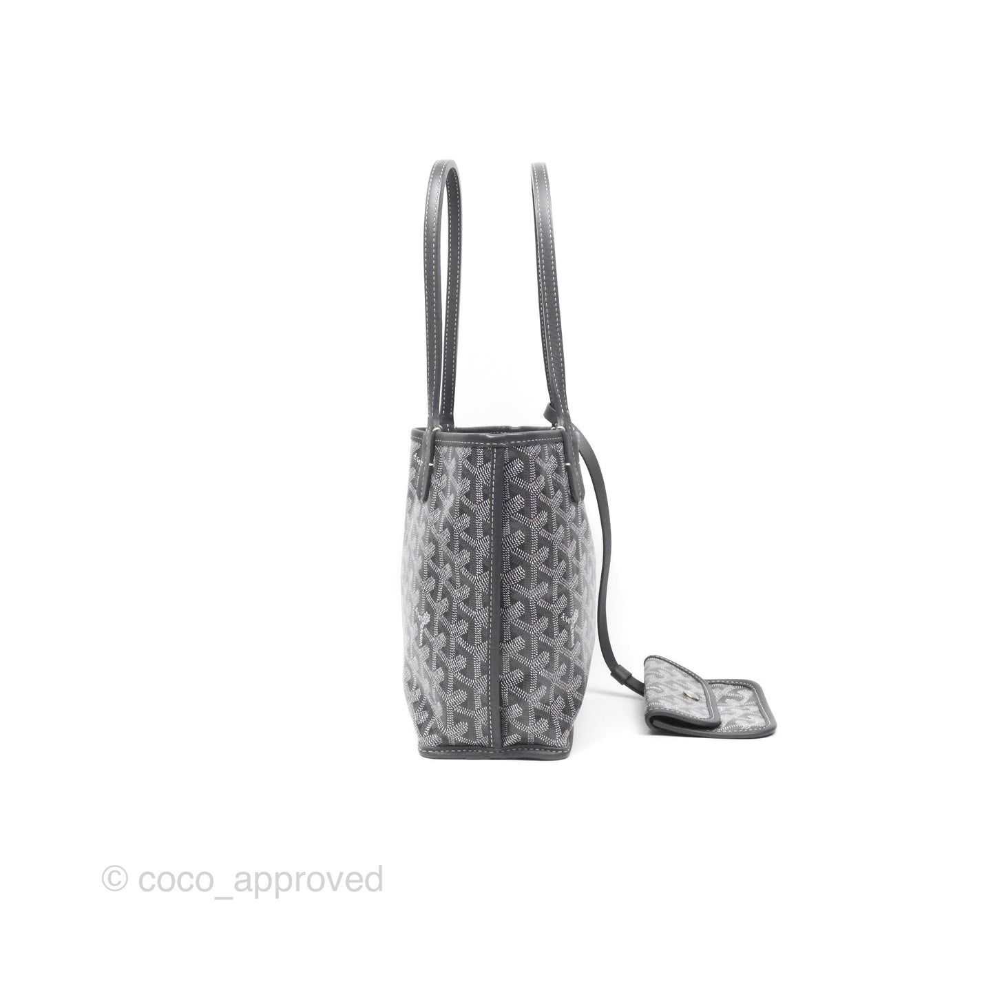 Goyard Anjou Mini Bag Goyardine Canvas Grey