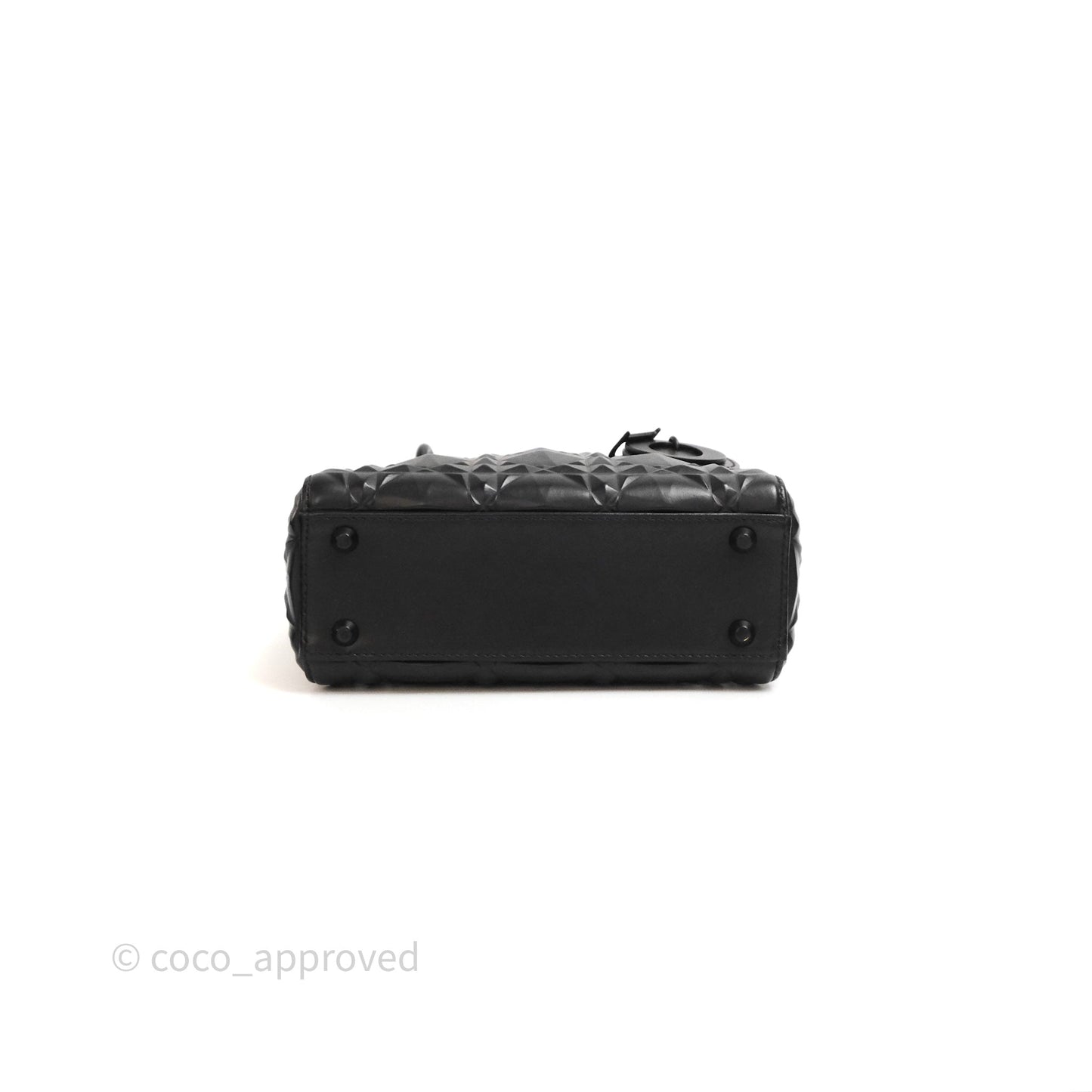 Dior Mini Lady Dior So Black Cannage Calfskin with Diamond Motif