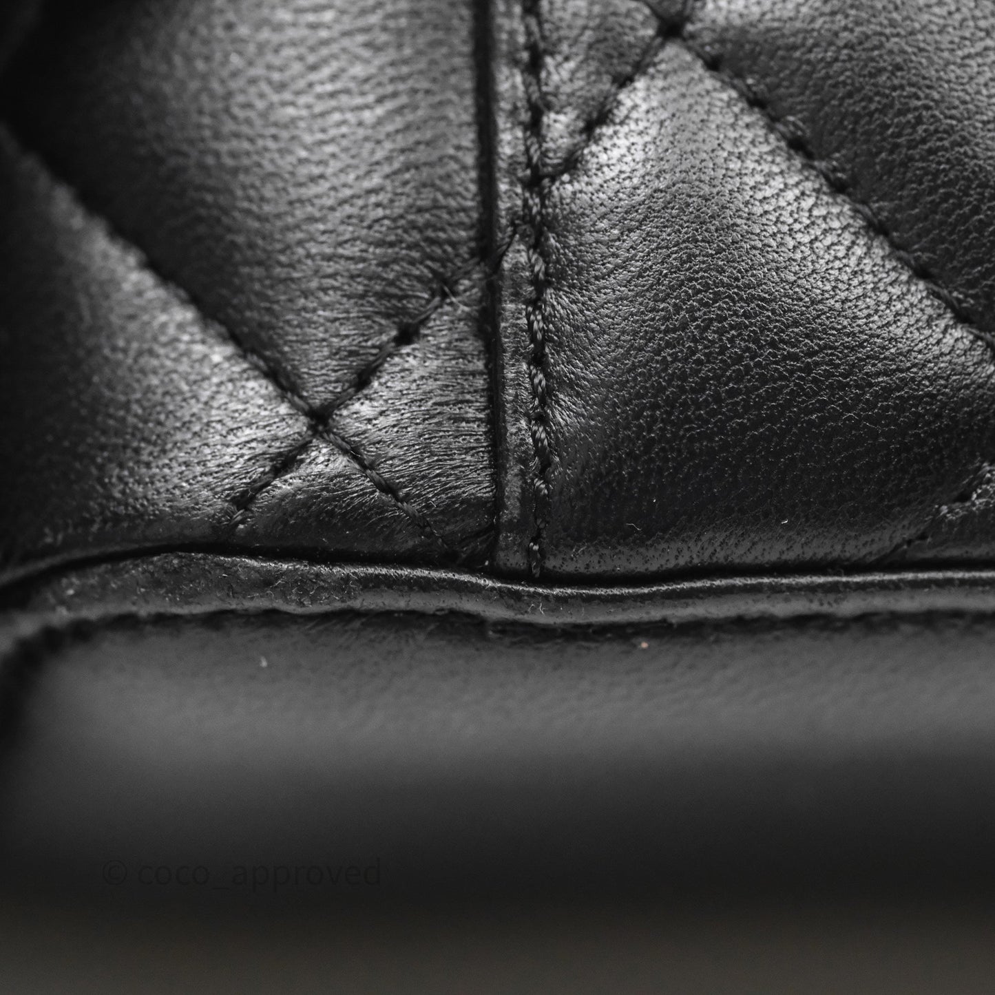 Chanel Vanity Rectangular Top Handle Black Lambskin Gold Hardware