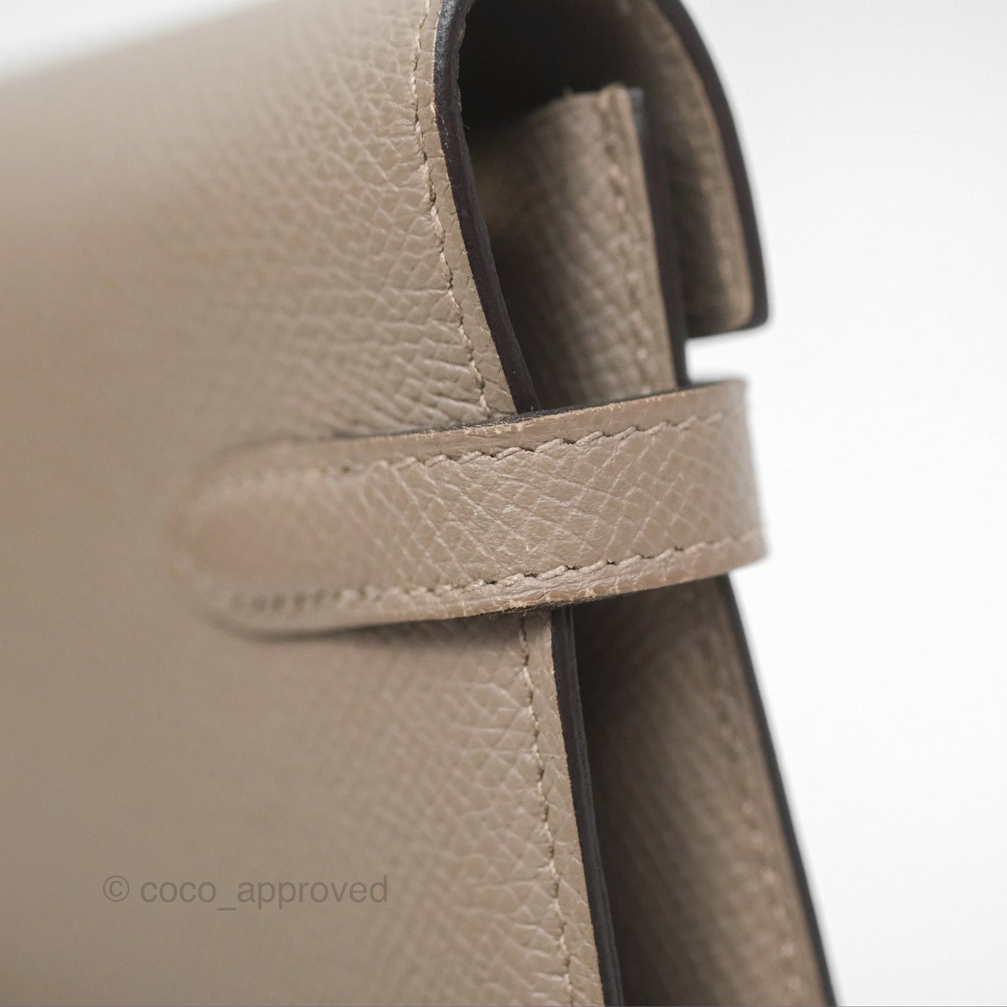 Hermès Kelly Wallet Gris Asphalte M8 Epsom Gold Hardware
