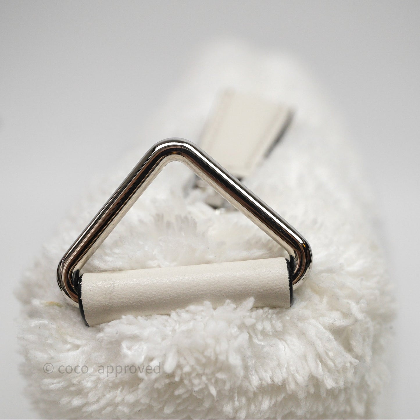Prada Spugna Triangle White Bag
