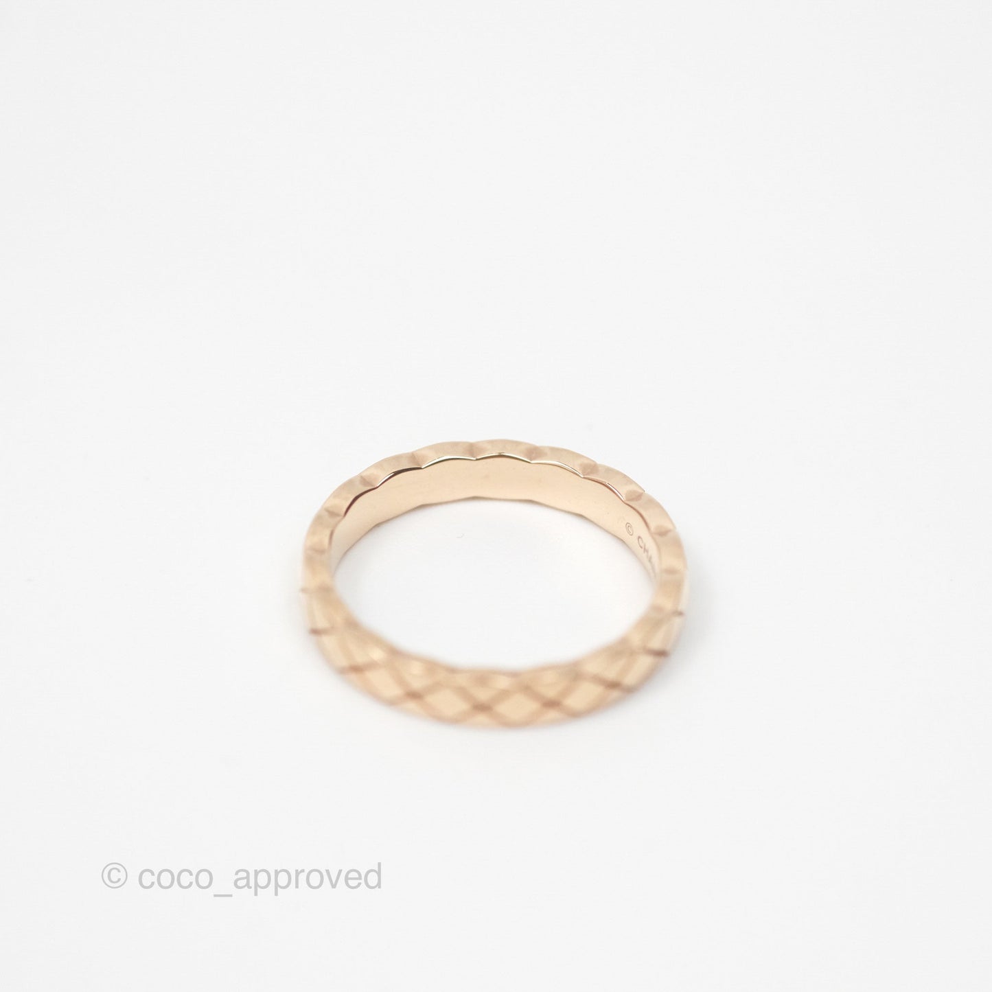 Chanel Coco Crush Ring 18K Beige Gold Size 52