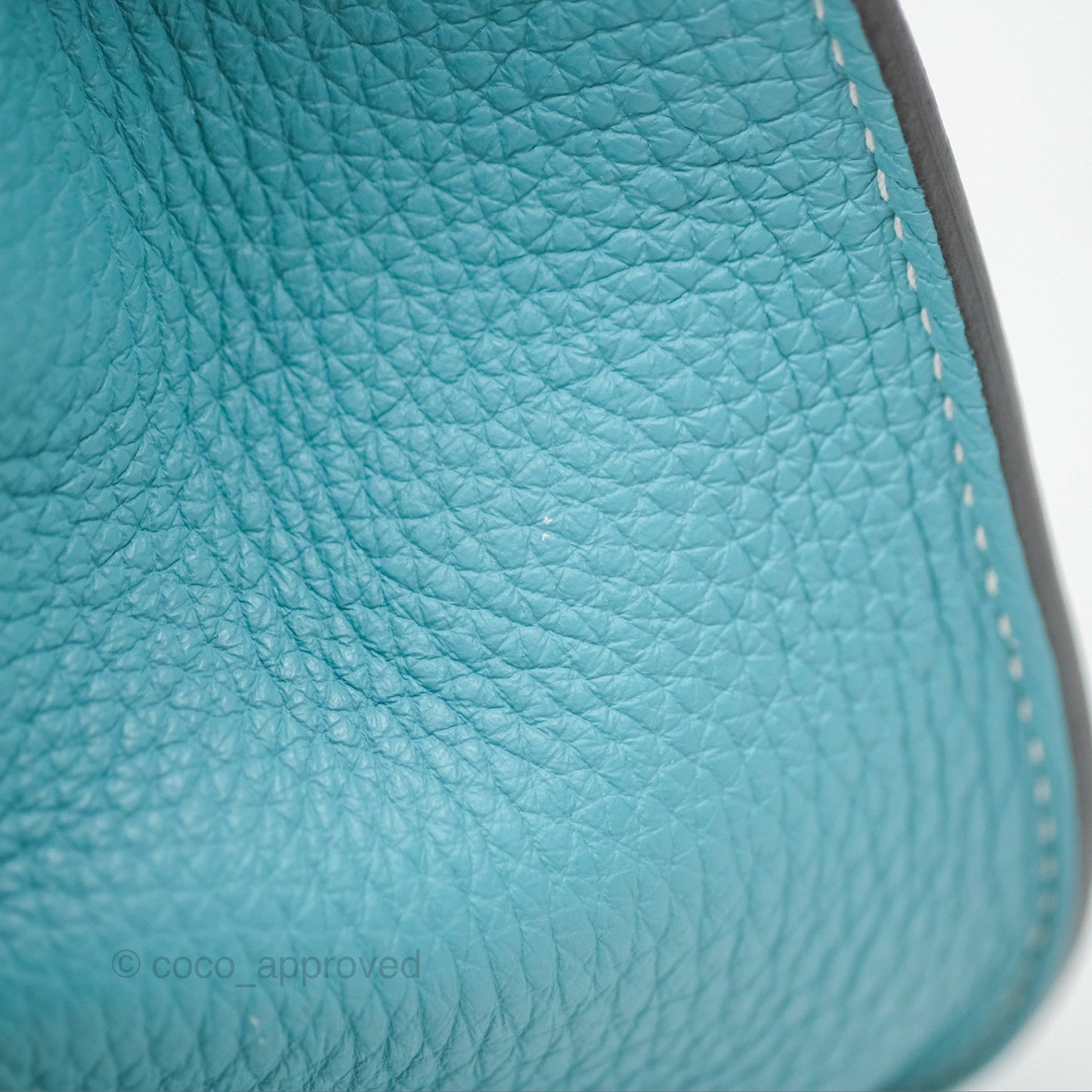 Hermès Halzan 31 Bleu Saint Cyr 3Z Clemence Palladium Hardware