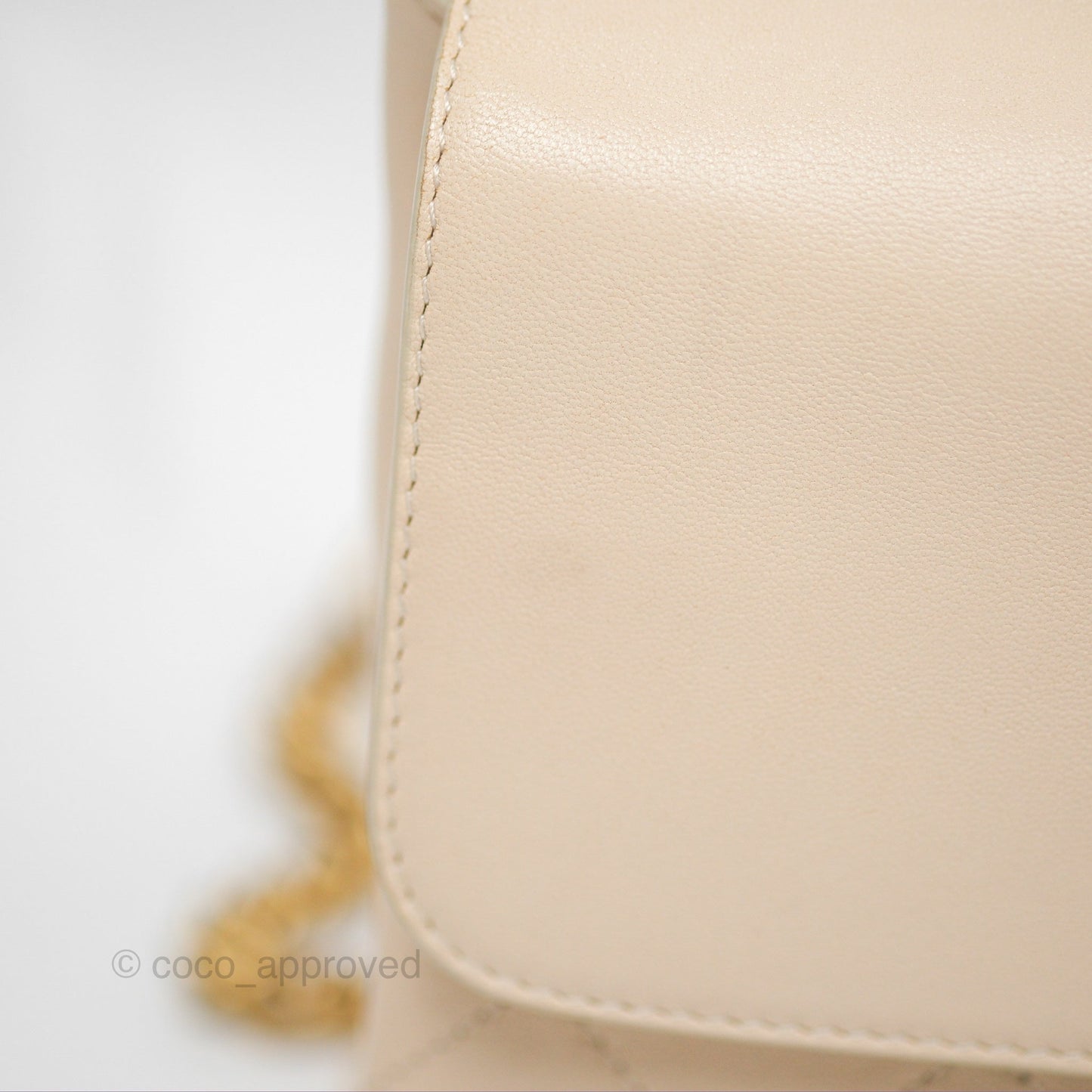 Chanel Small Quilted Coco Luxe Flap Bag Light Beige Calfskin Aged Gold Hardware