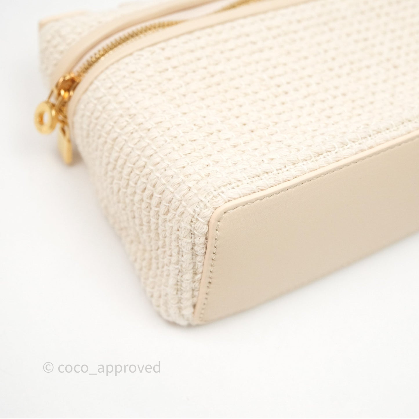 Loro Piana Extra Pocket L19 Beige Cotton-Linen Gold Hardware