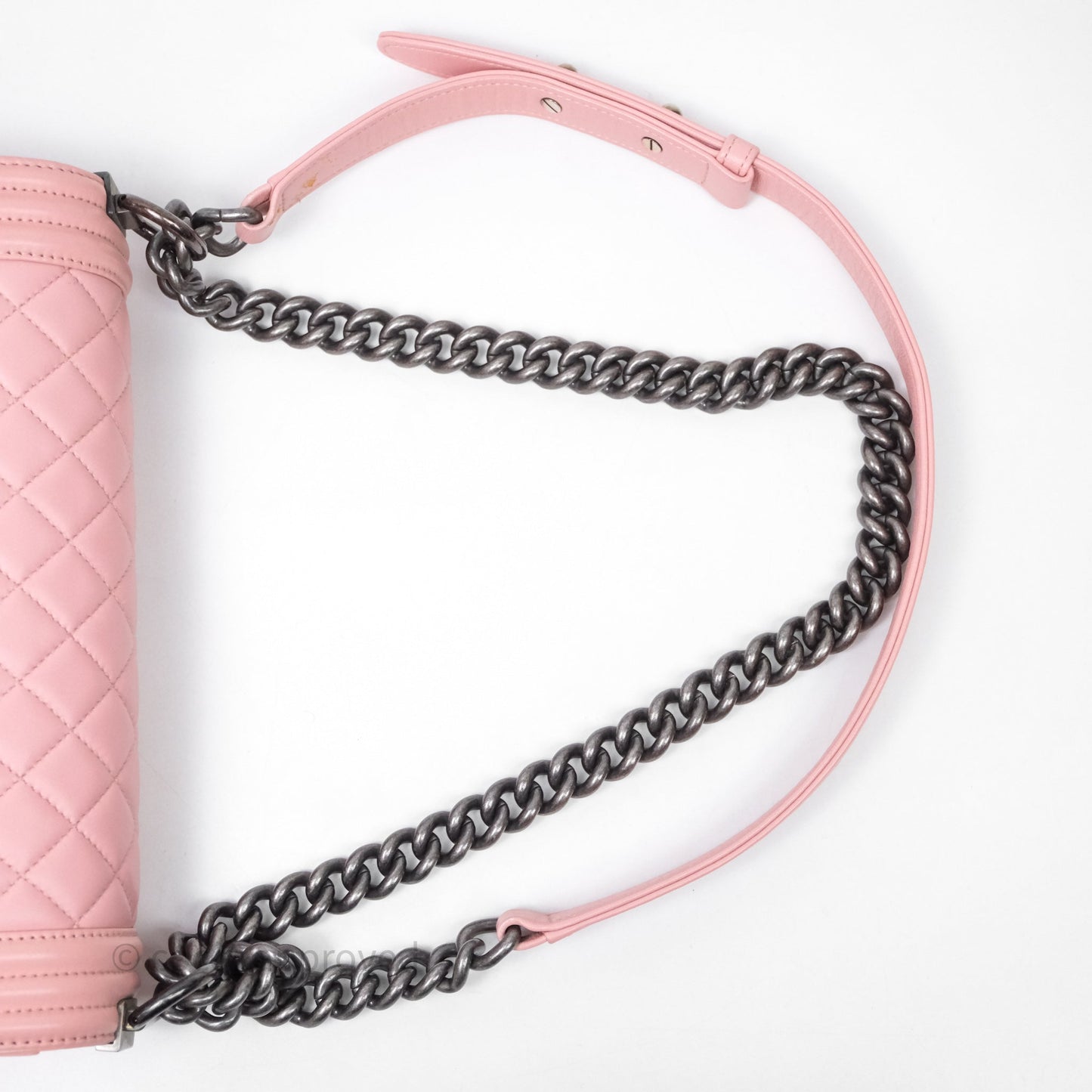 Chanel Quilted Medium Boy Pink Lambskin Ruthenium Hardware