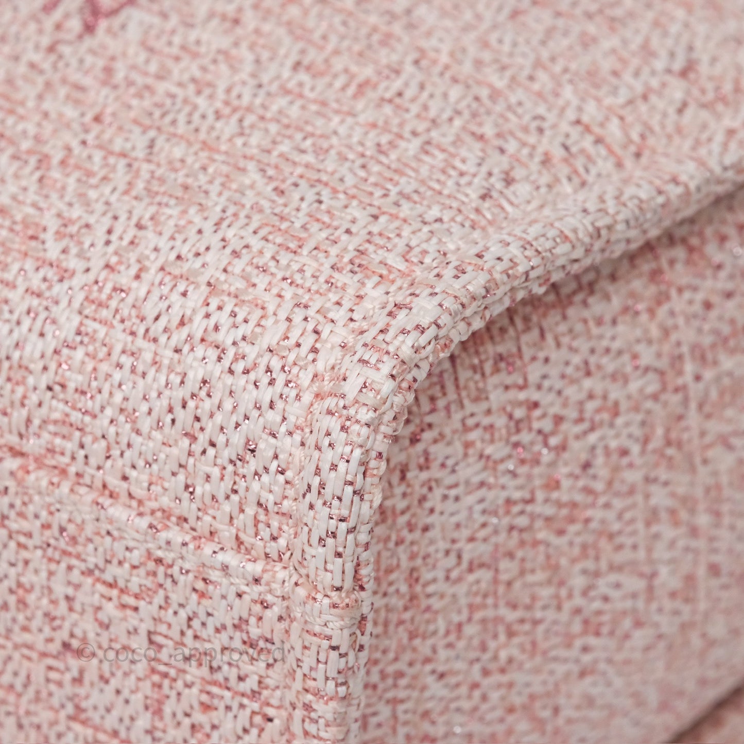Chanel Medium Deauville Pink Glitter Raffia Gold Hardware