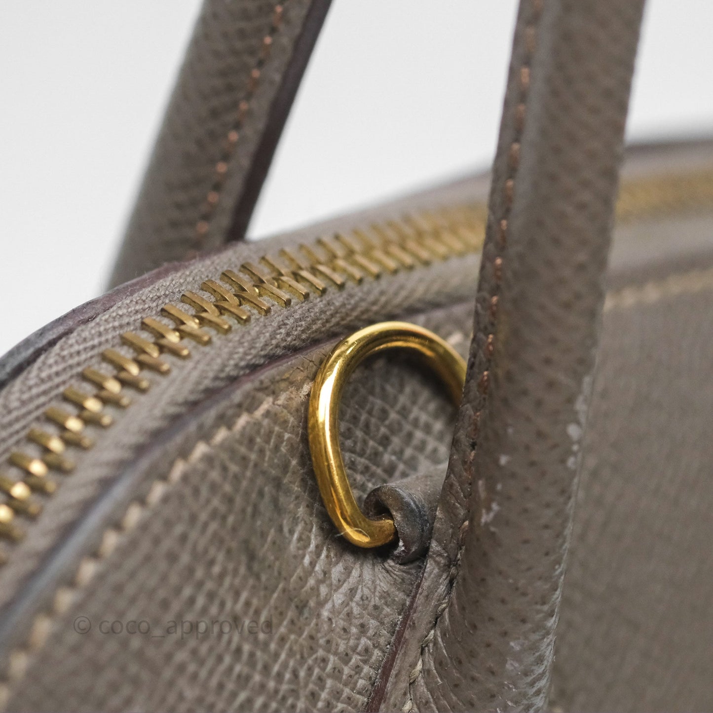 Hermès Bolide 27 Etain 8F Epsom Gold Hardware