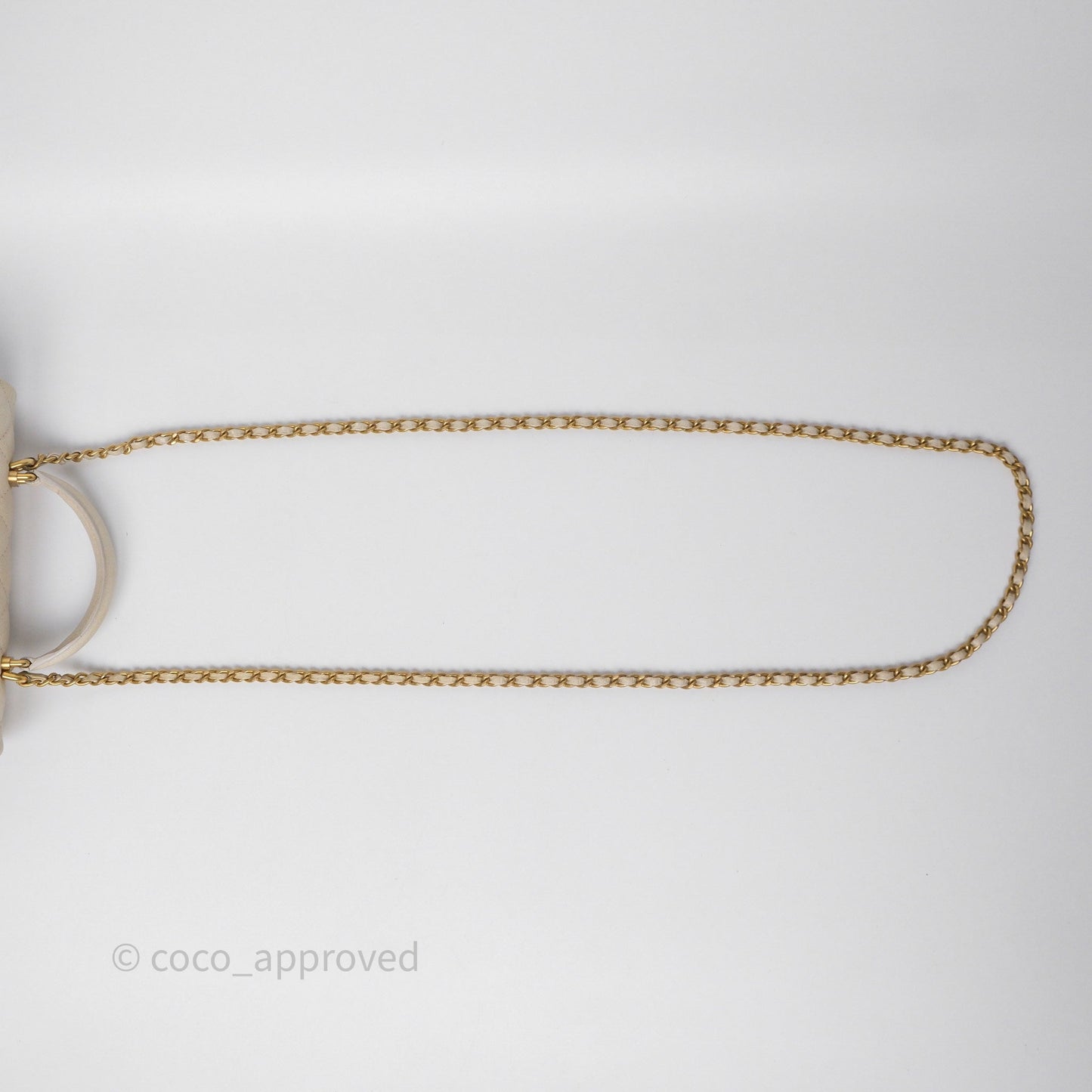 Chanel Top Handle Mini Rectangular Flap Pearly Beige Oat Lambskin Aged Gold Hardware