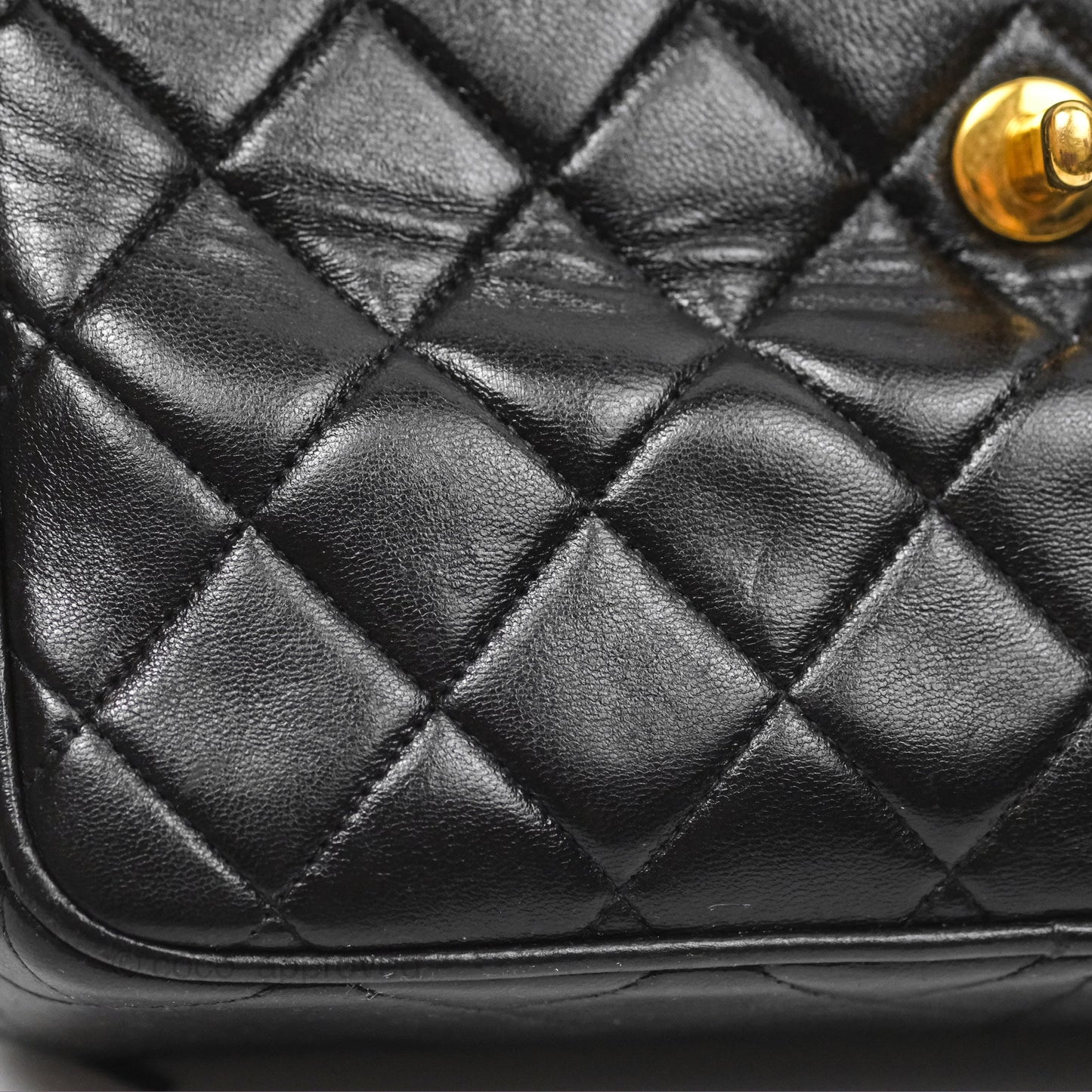 Chanel Vintage Diana Fringe Camera Bag Black Lambskin 24K Gold Hardware