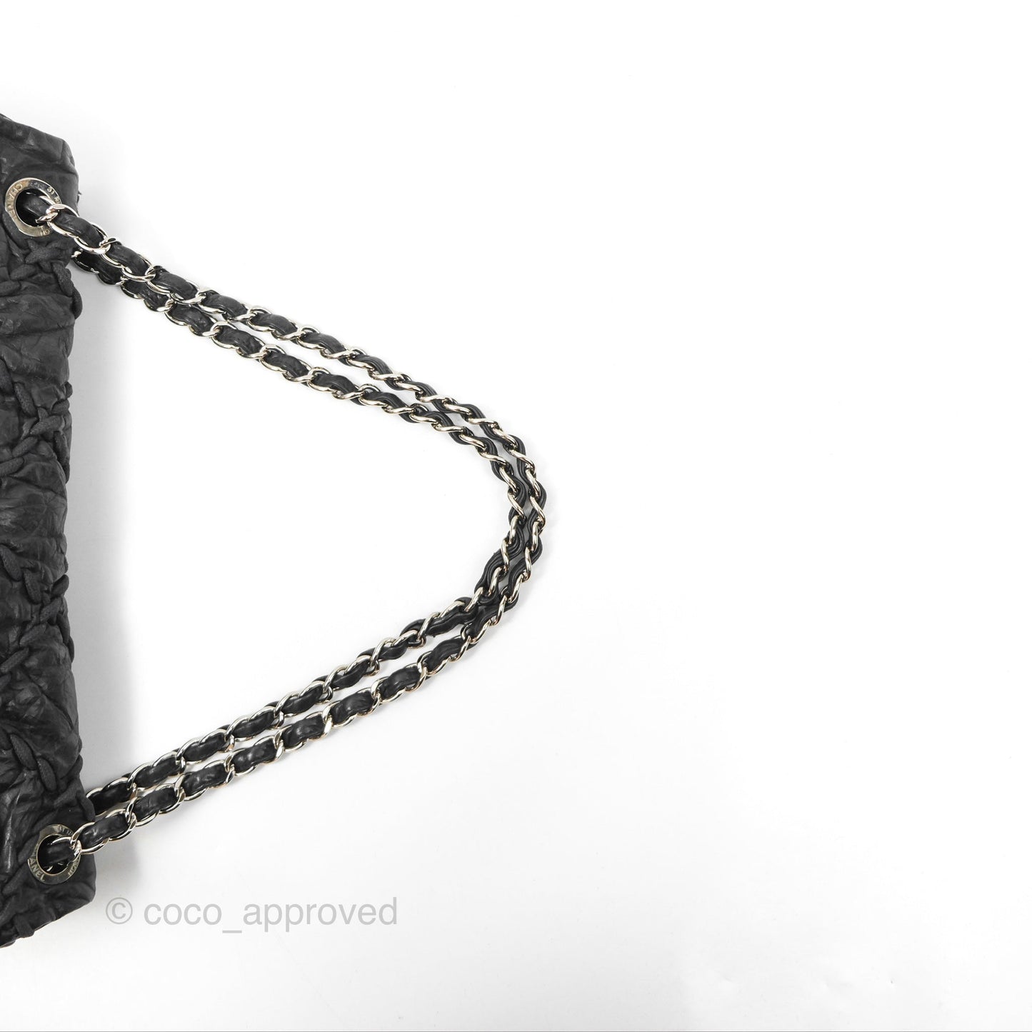 Chanel Large Flap Bag Dark Navy Silver Hardware