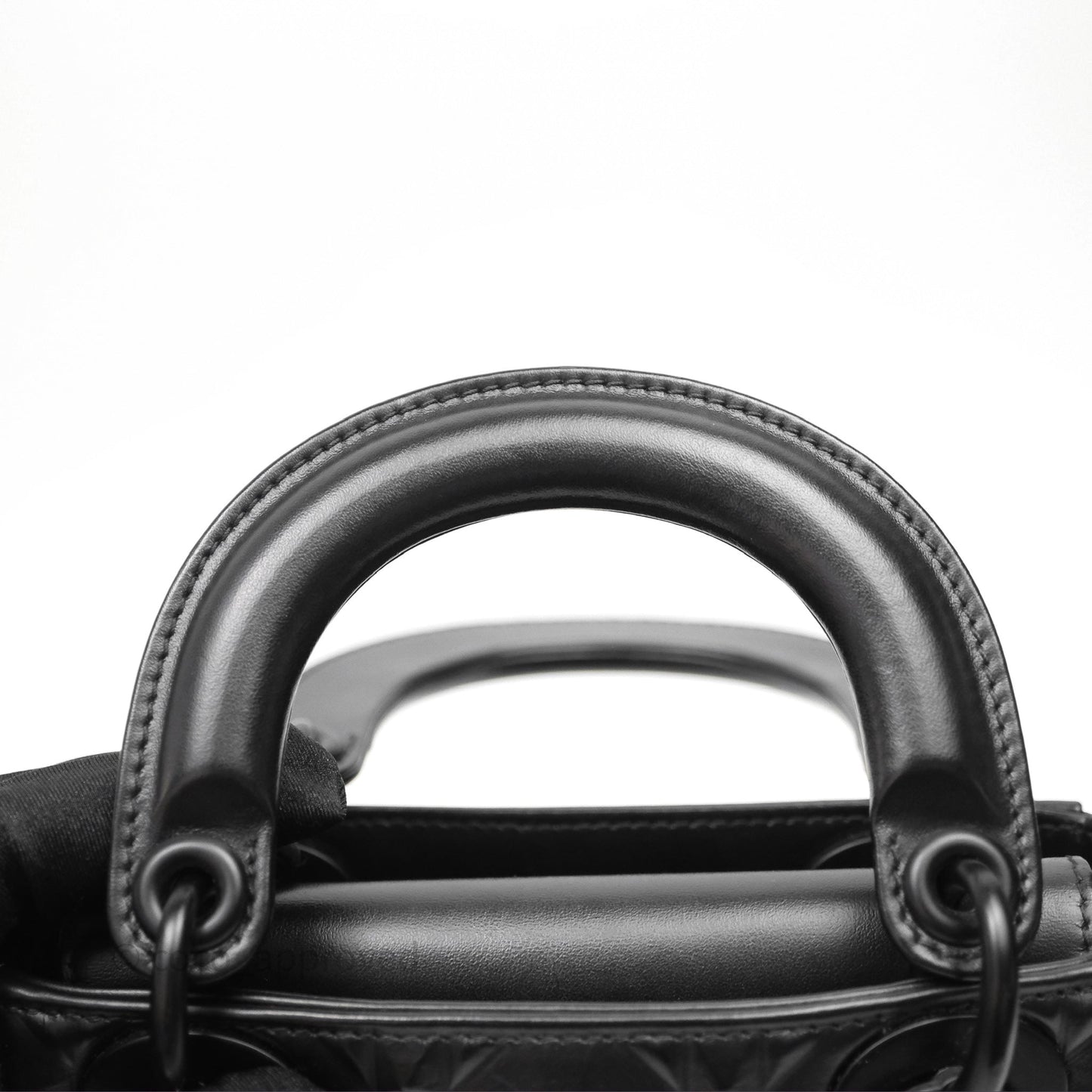 Dior Mini Lady Dior So Black Cannage Calfskin with Diamond Motif