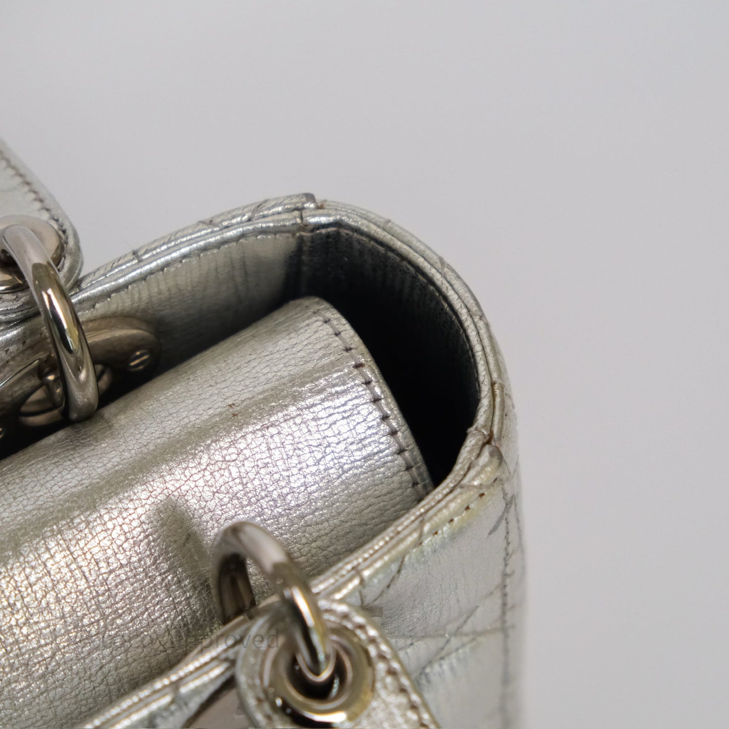 Dior My ABCDior Lady Dior Metallic Silver Cannage