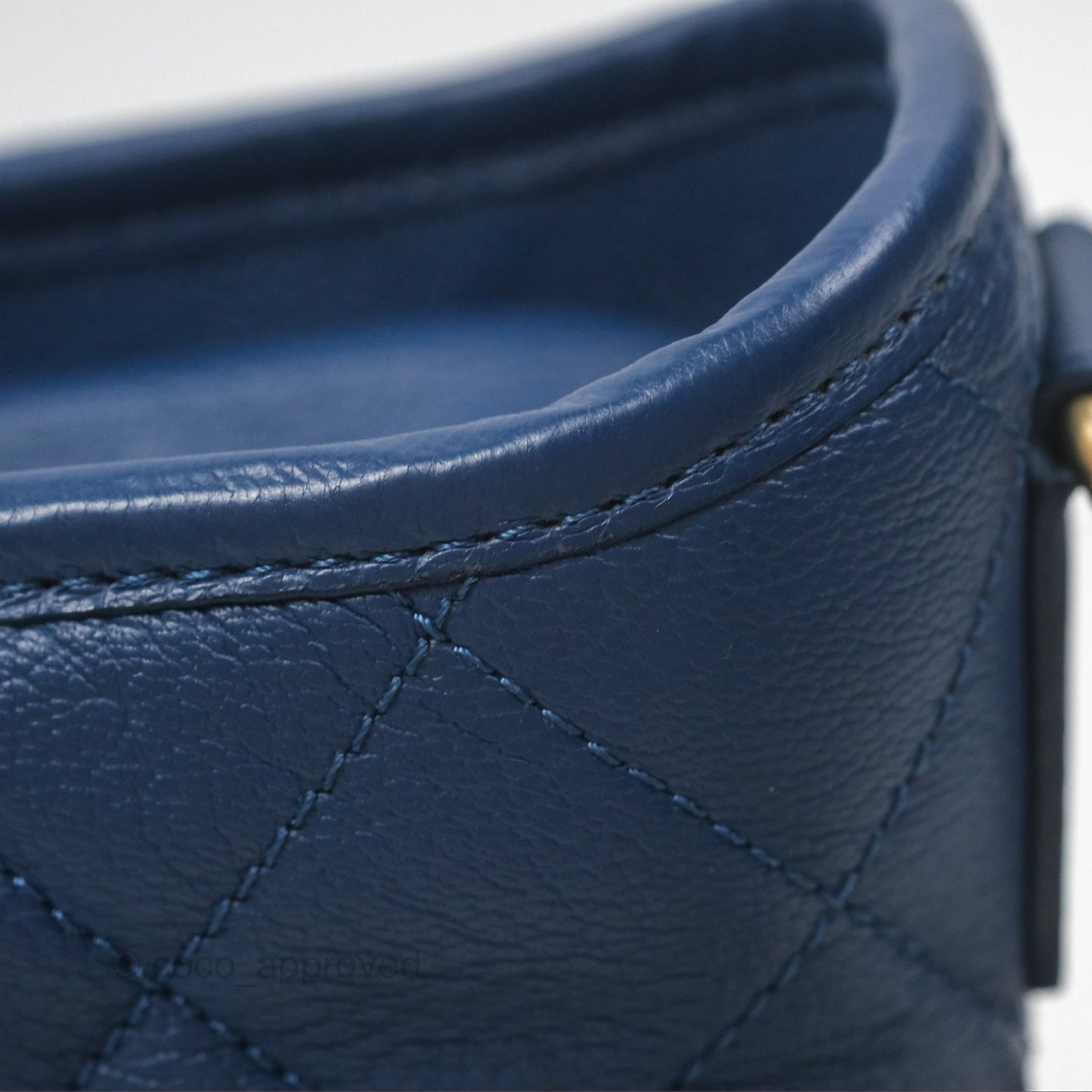 Chanel Small Gabrielle Hobo Blue Patent Goatskin Mixed Hardware
