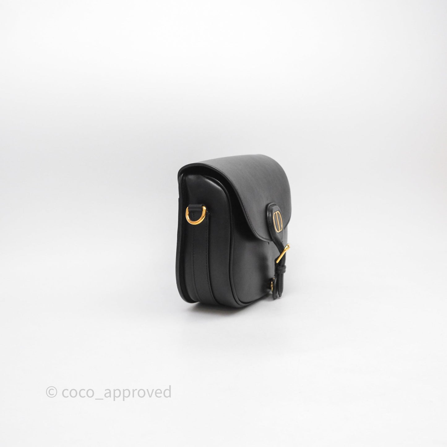 Christian Dior Medium Bobby Flap Black Box Calfskin