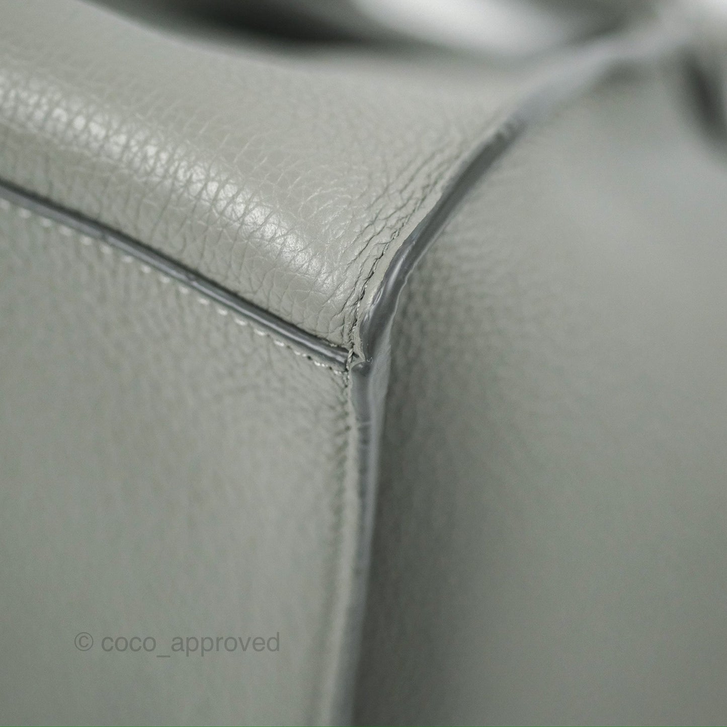 Celine Small Big Bag Grey Supple Grained Leather Silver Hardware