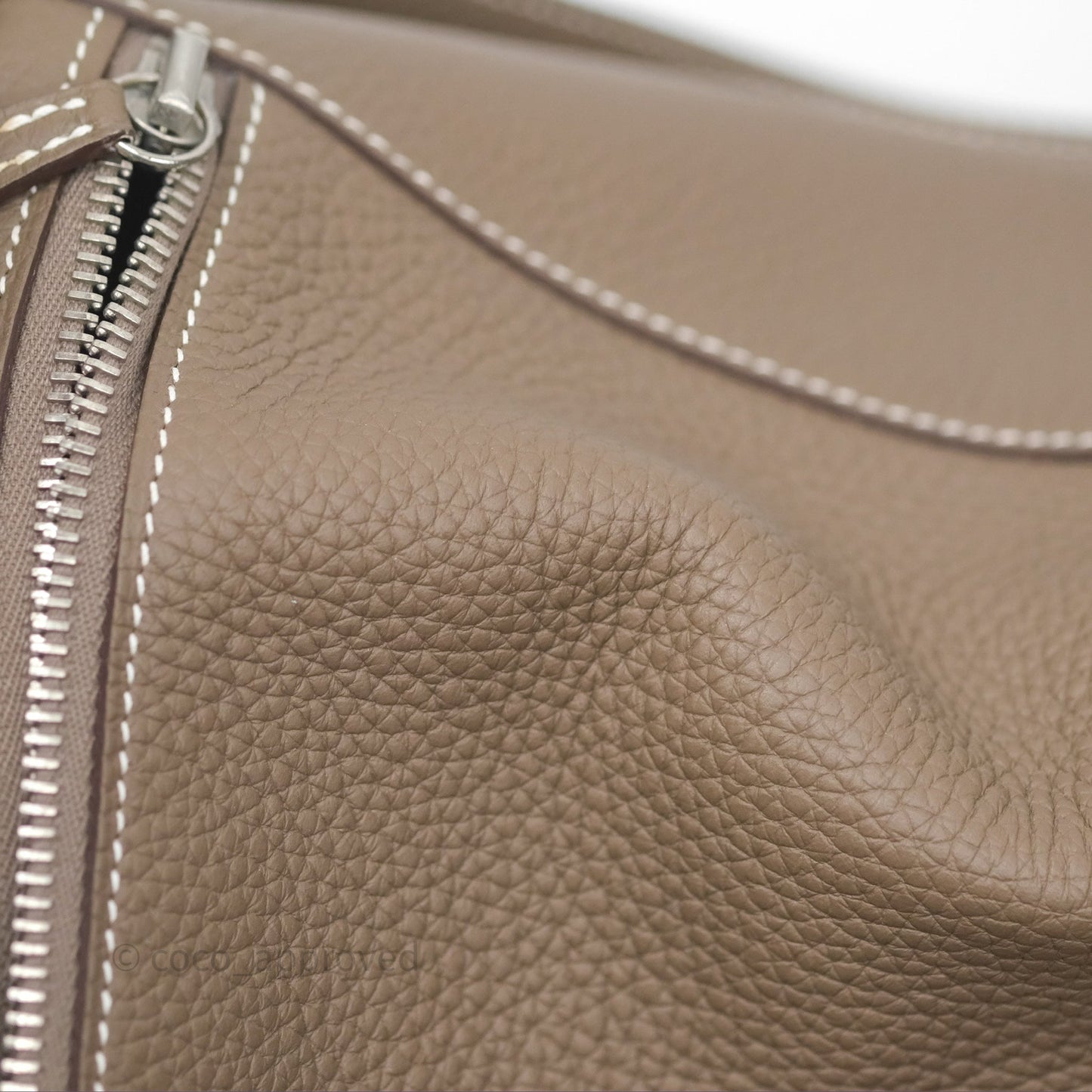 Hermès Lindy 30 Etoupe 18 Clemence Palladium Hardware