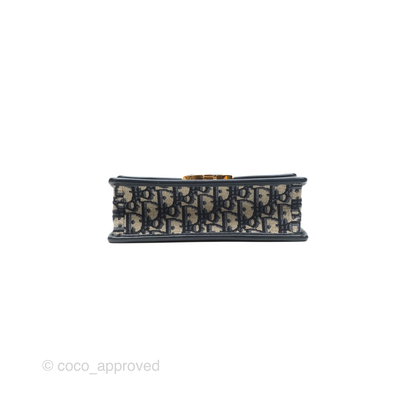 Dior 30 Montaigne East-West Bag With Chain Blue Dior Oblique Jacquard