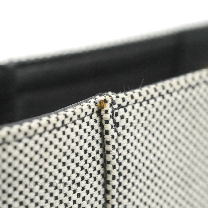 Celine Small Sangle Bucket Bag Black/Grey Textiles Gold Hardware
