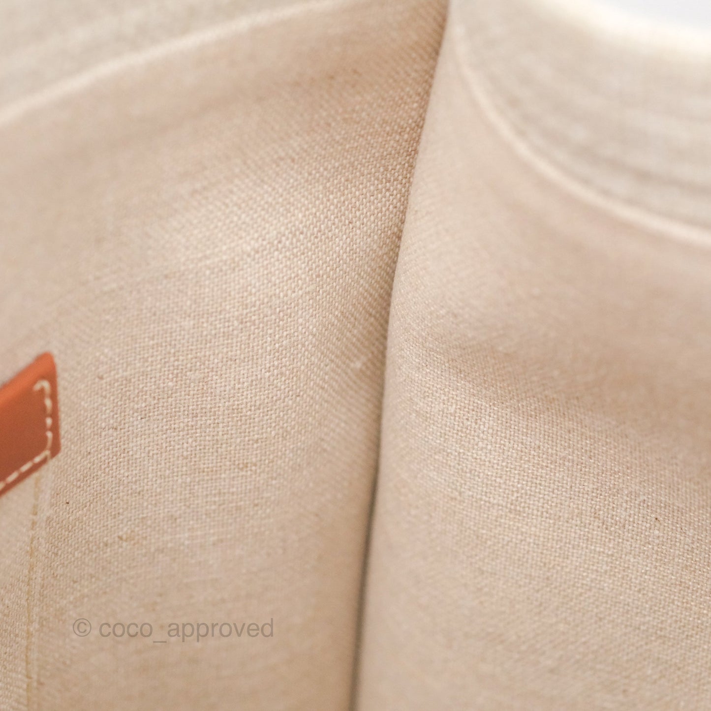 Celine Large Cabas Thais In Striped Textile Tobacco/Tan