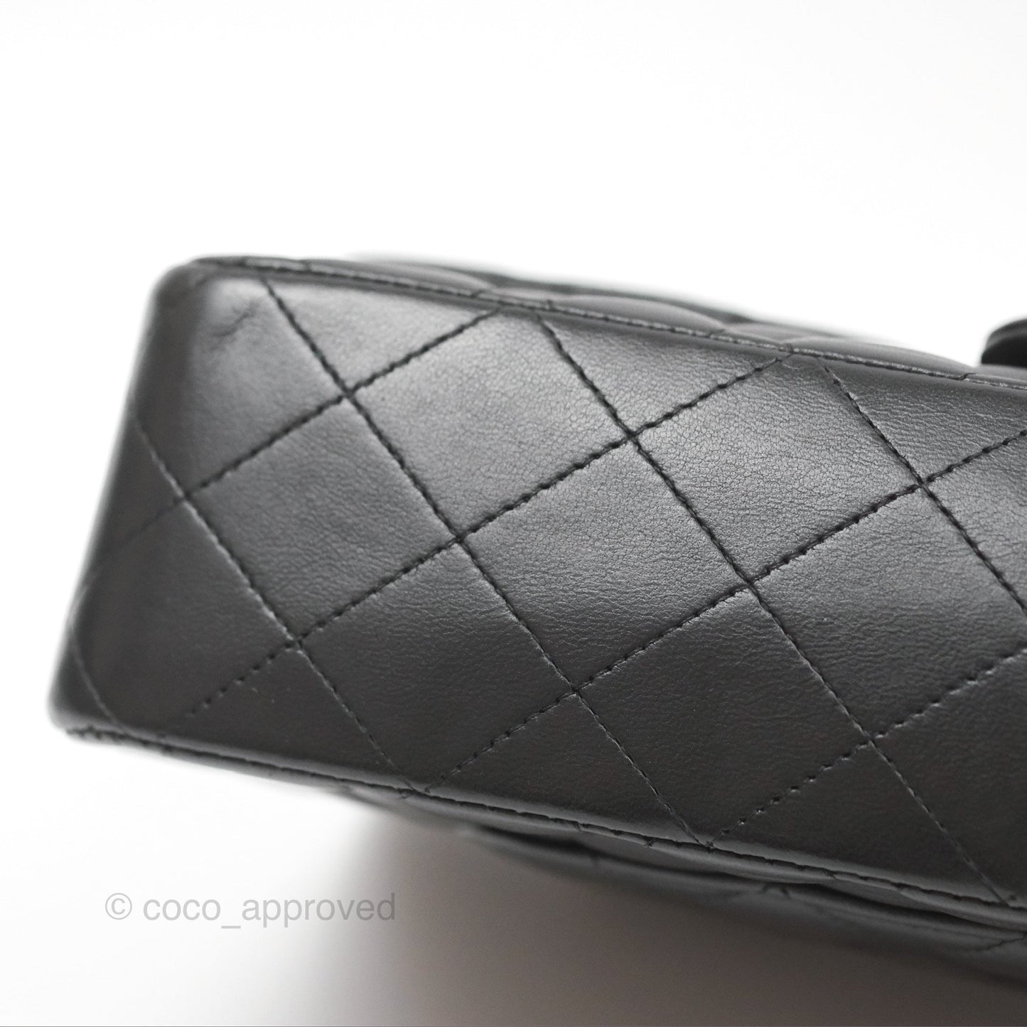Chanel Classic M/L Medium Flap Quilted Black Lambskin 24K Gold Hardware